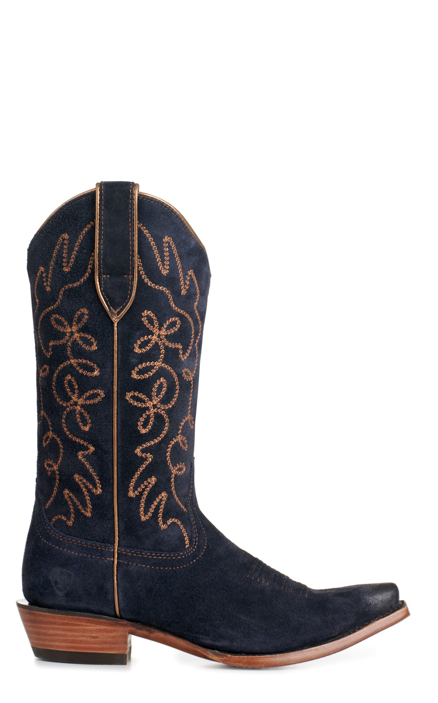 Ariat Women's Jukebox Blue Suede Snip Toe Cowboy Boots - Image 1