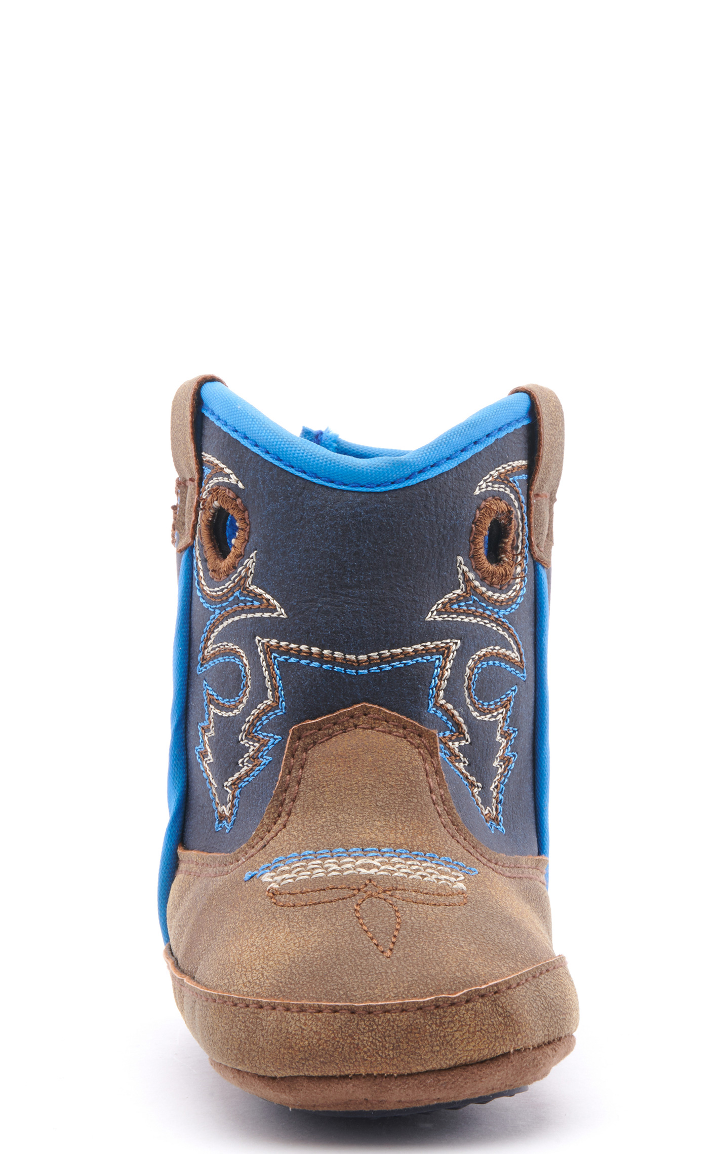 Twister Infant Baby Bucker Ben Brown and Navy Round Toe Cowboy Boots - Image 1