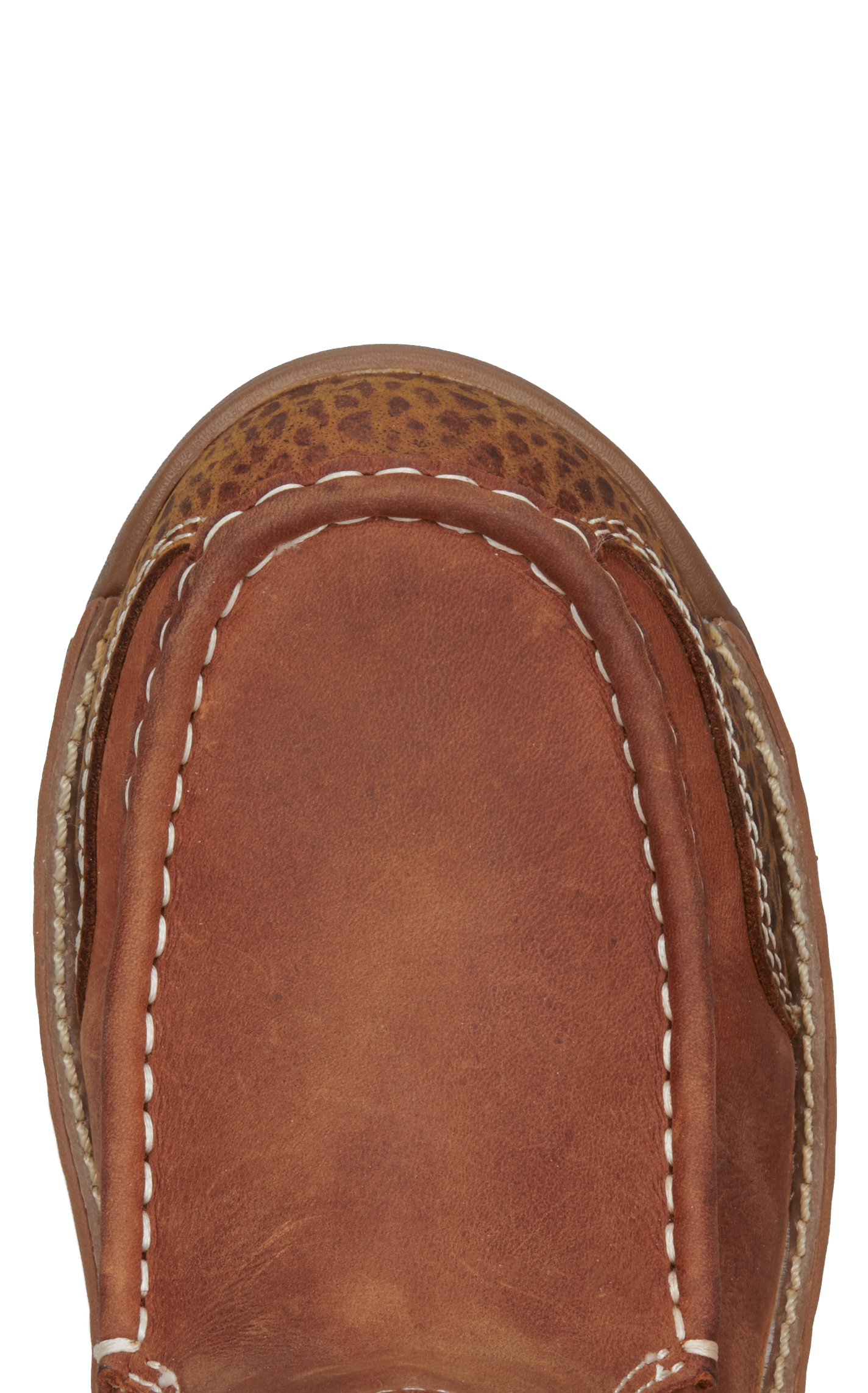 Justin Men's Stampede Light Duty Channing Brown Round Moc Toe Chelsea Work Boots - Image 1