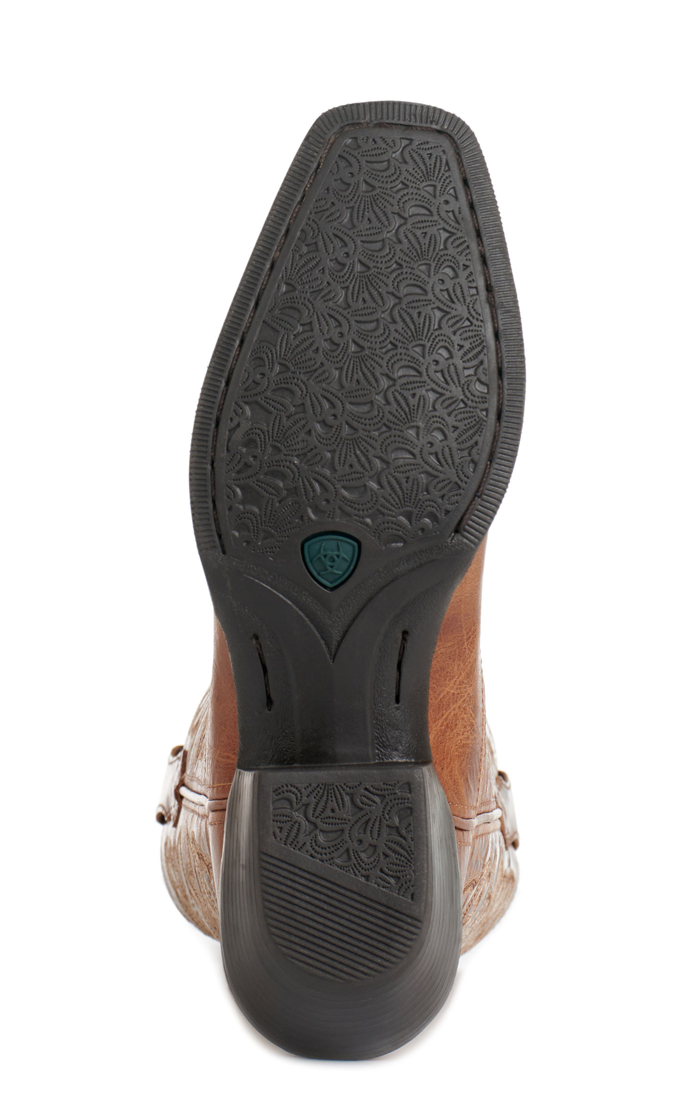 Ariat Women's Round Up Russet Tan Punchy Square Toe Cowboy Boots - Image 1