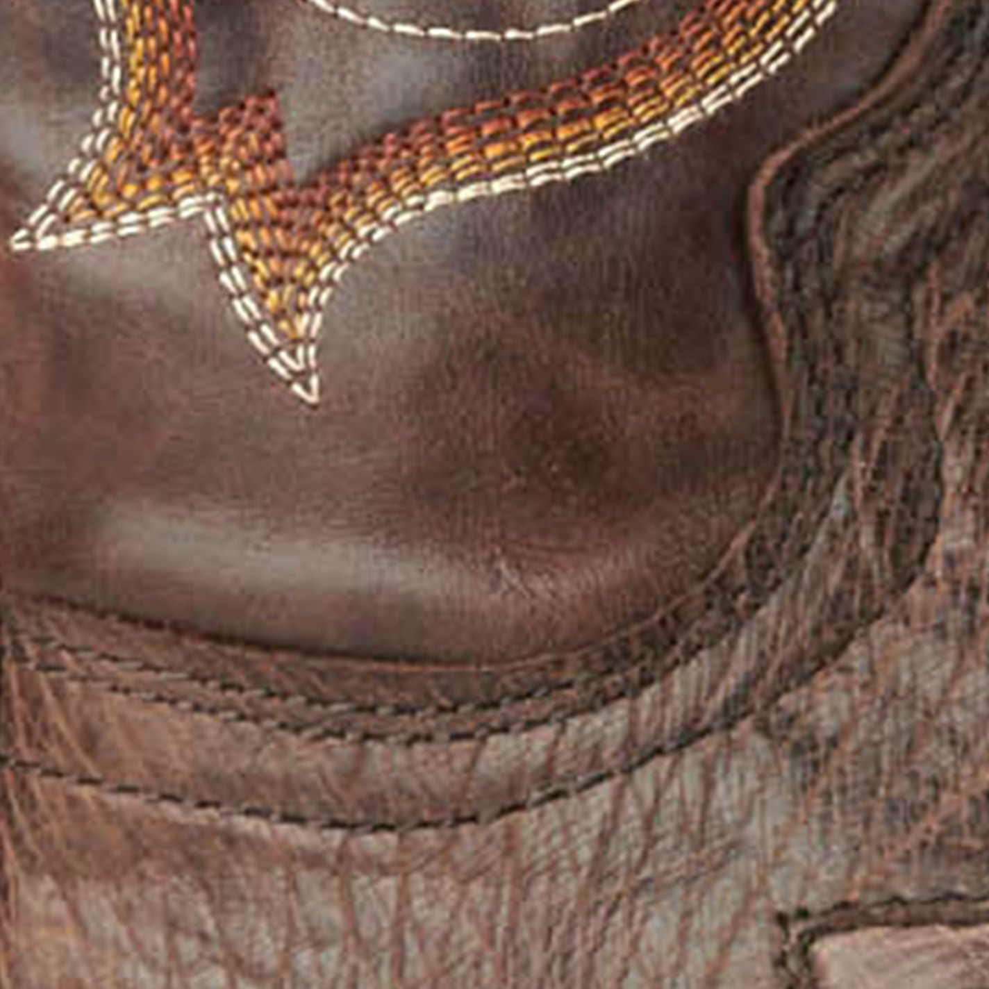 Durango Men's Kango Tobacco Full Quill Ostrich Saddle Vamp Wide Square Toe Exotic Cowboy Boots - Image 1