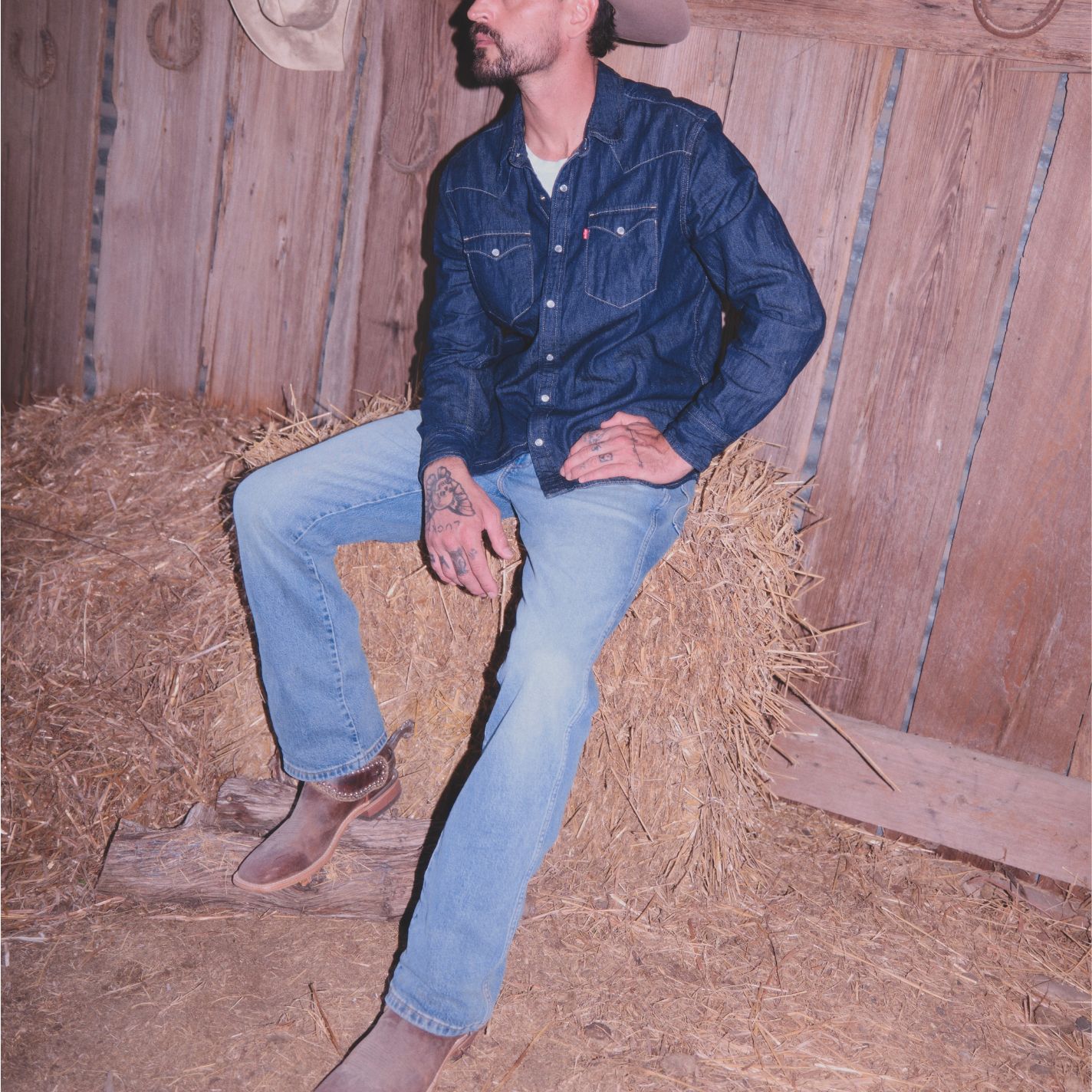 Levi's Men's 537™  Western Running Early Light Wash Bootcut Jeans - Image 1