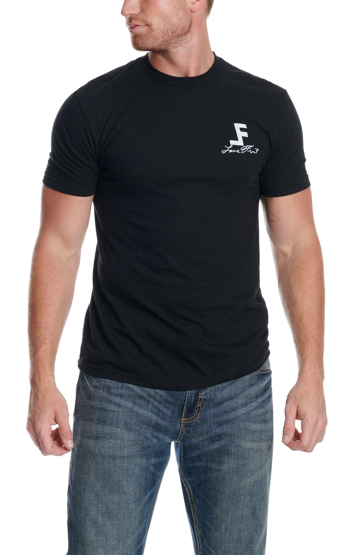 Lane Frost Men's Silver Dollar Black Graphic T-Shirt - Image 2