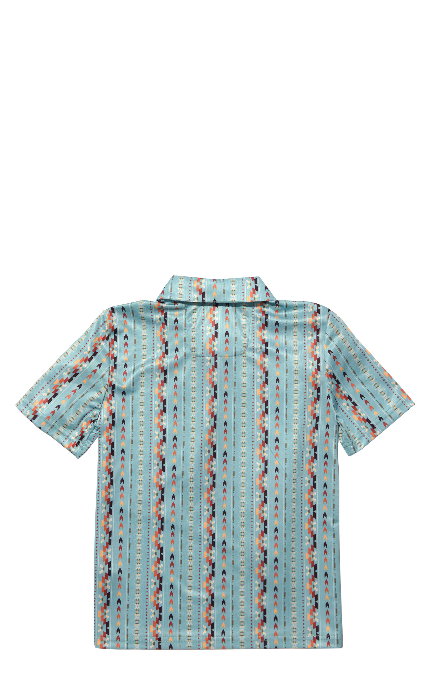 Rock & Roll Denim Boy's Robin's Egg Aztec Polo Shirt - Image 1