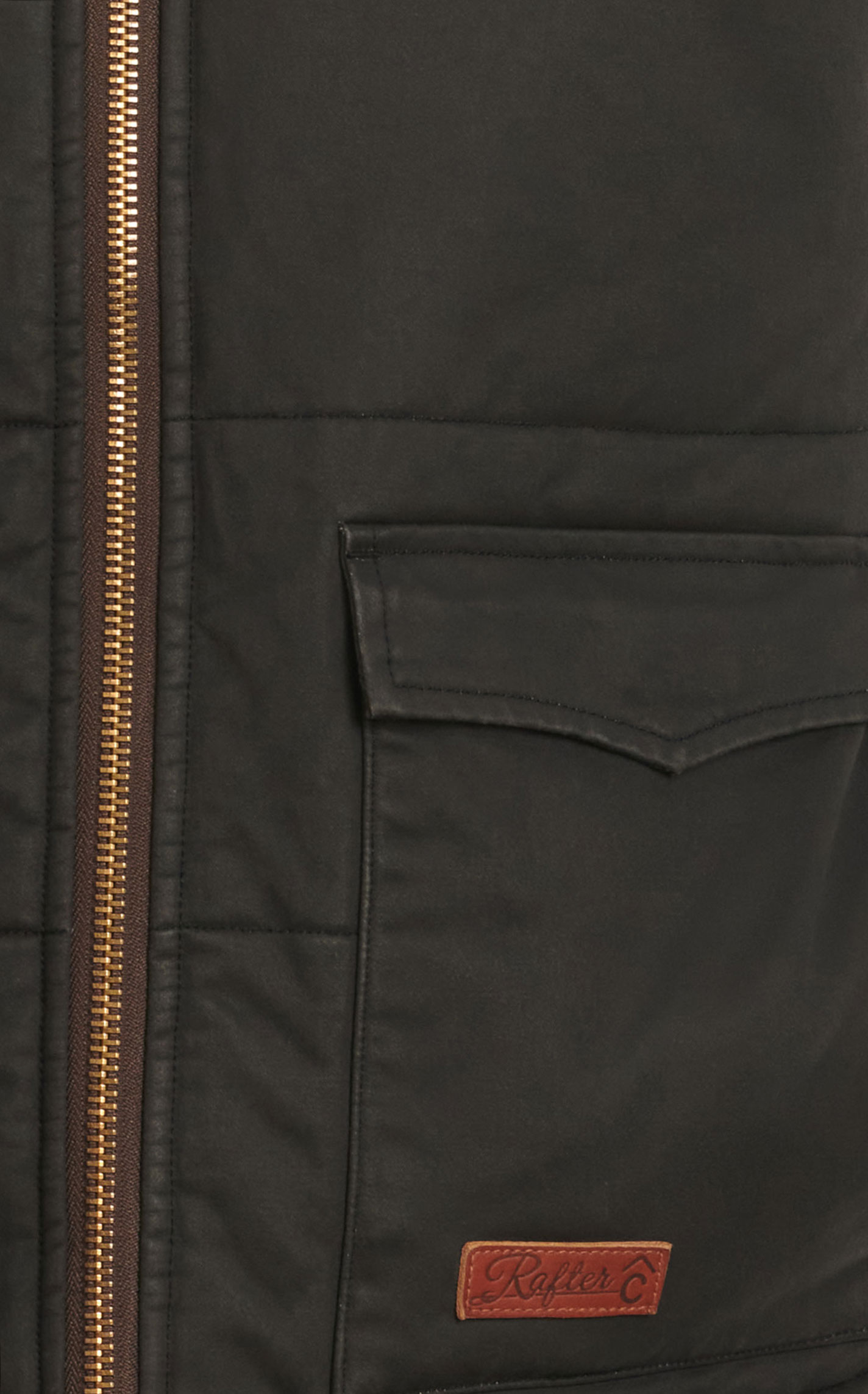 Rafter C Men's Two-Toned Hickory & Walnut Puff Western Vest - Image 1