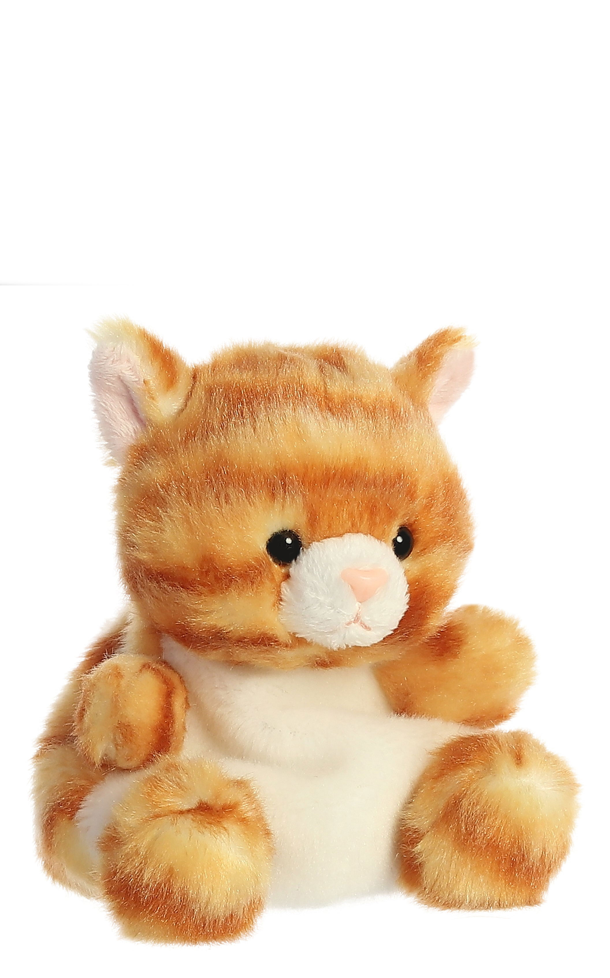 Aurora Palm Pal Orange & White Meow Kitty Stuffed Animal - Image 2