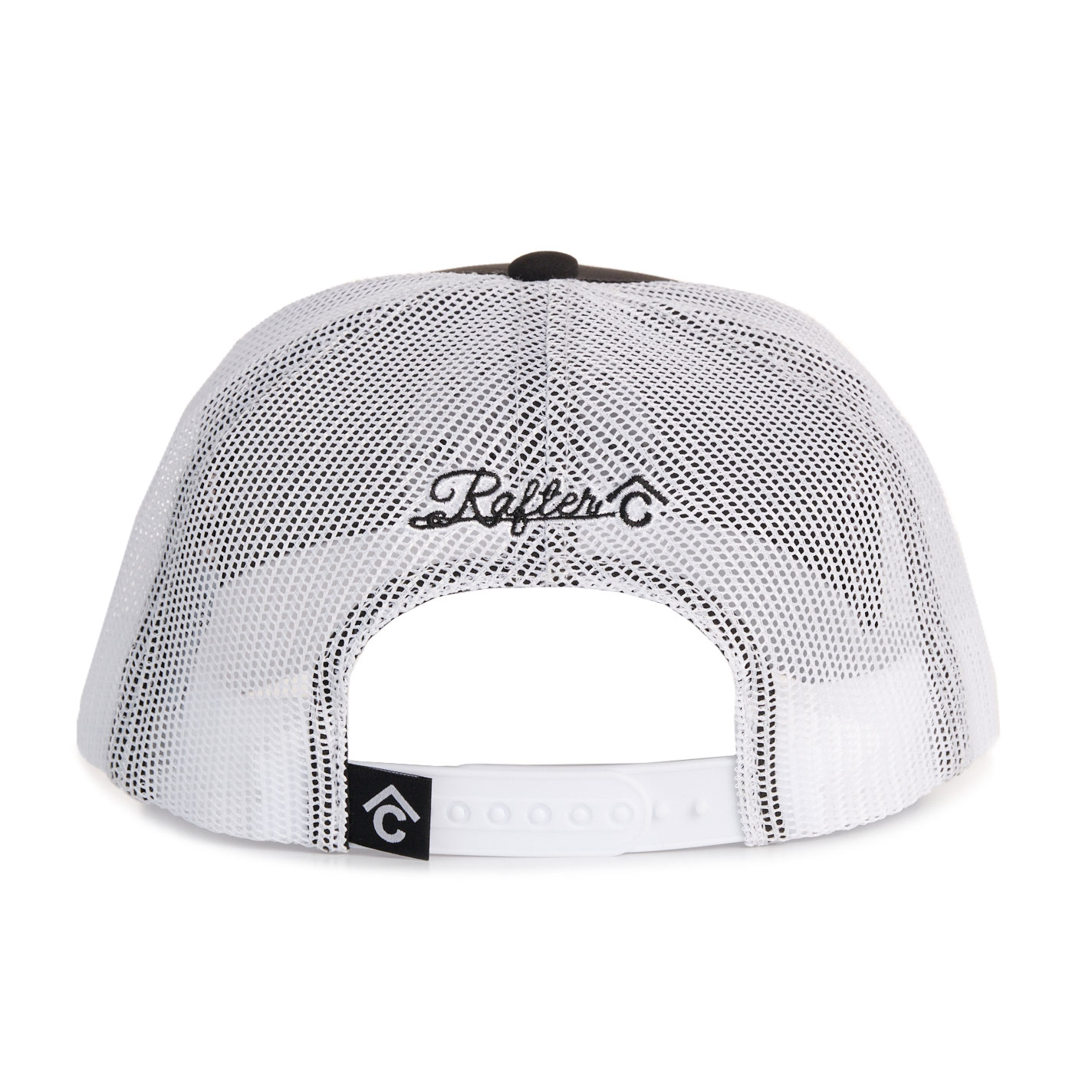 Rafter C Men's Black And White Steer Head Circle Logo Cap - Image 1