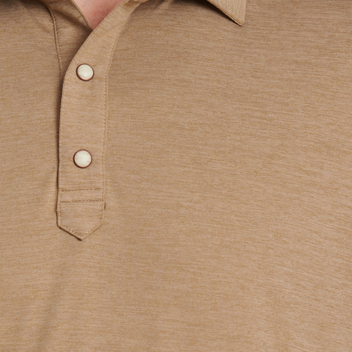 Rafter C Men's Solid Khaki Polo Shirt - Image 1