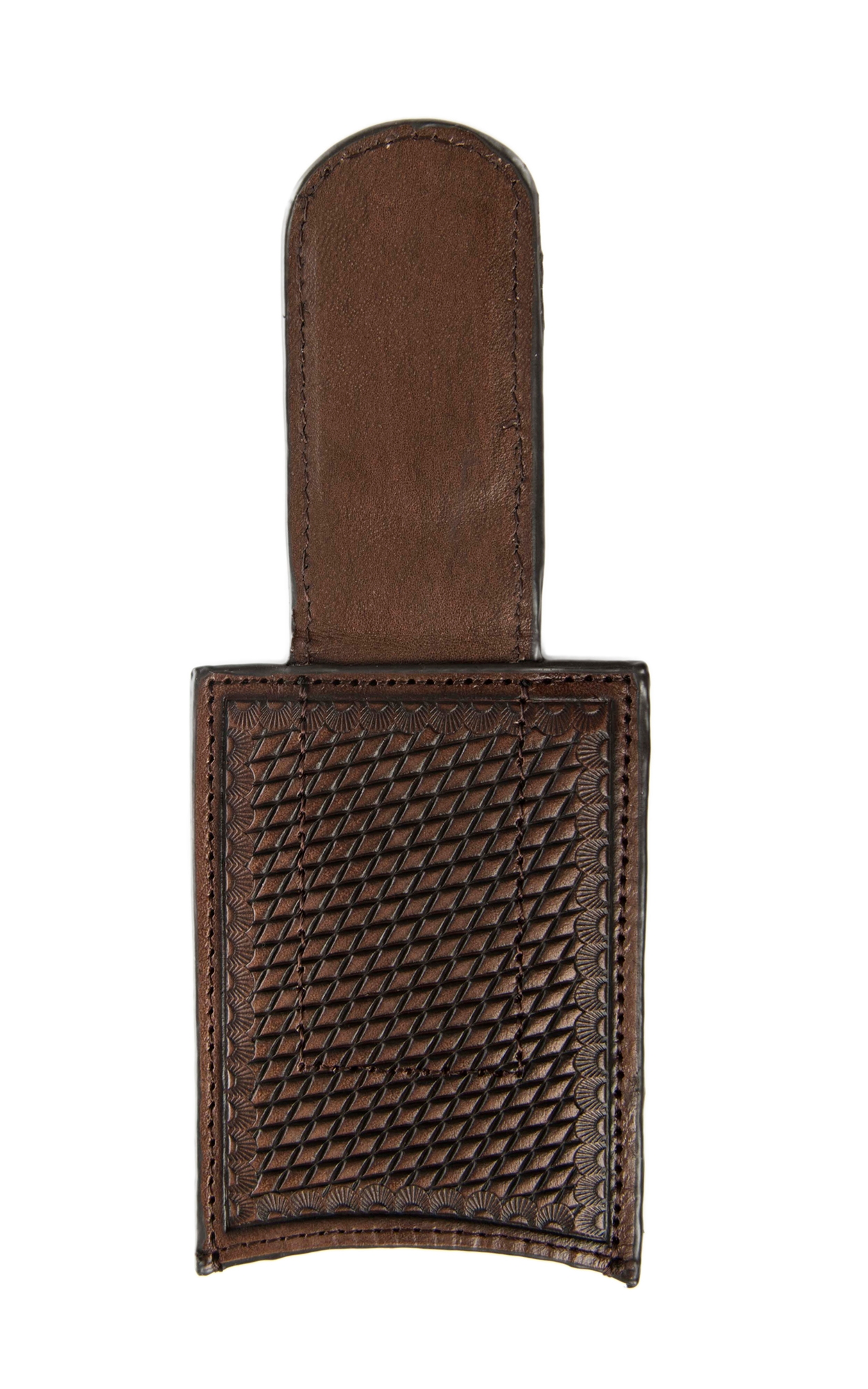 Nocona Brown Embossed with Turquoise Inlay Money Clip and Wallet - Image 1