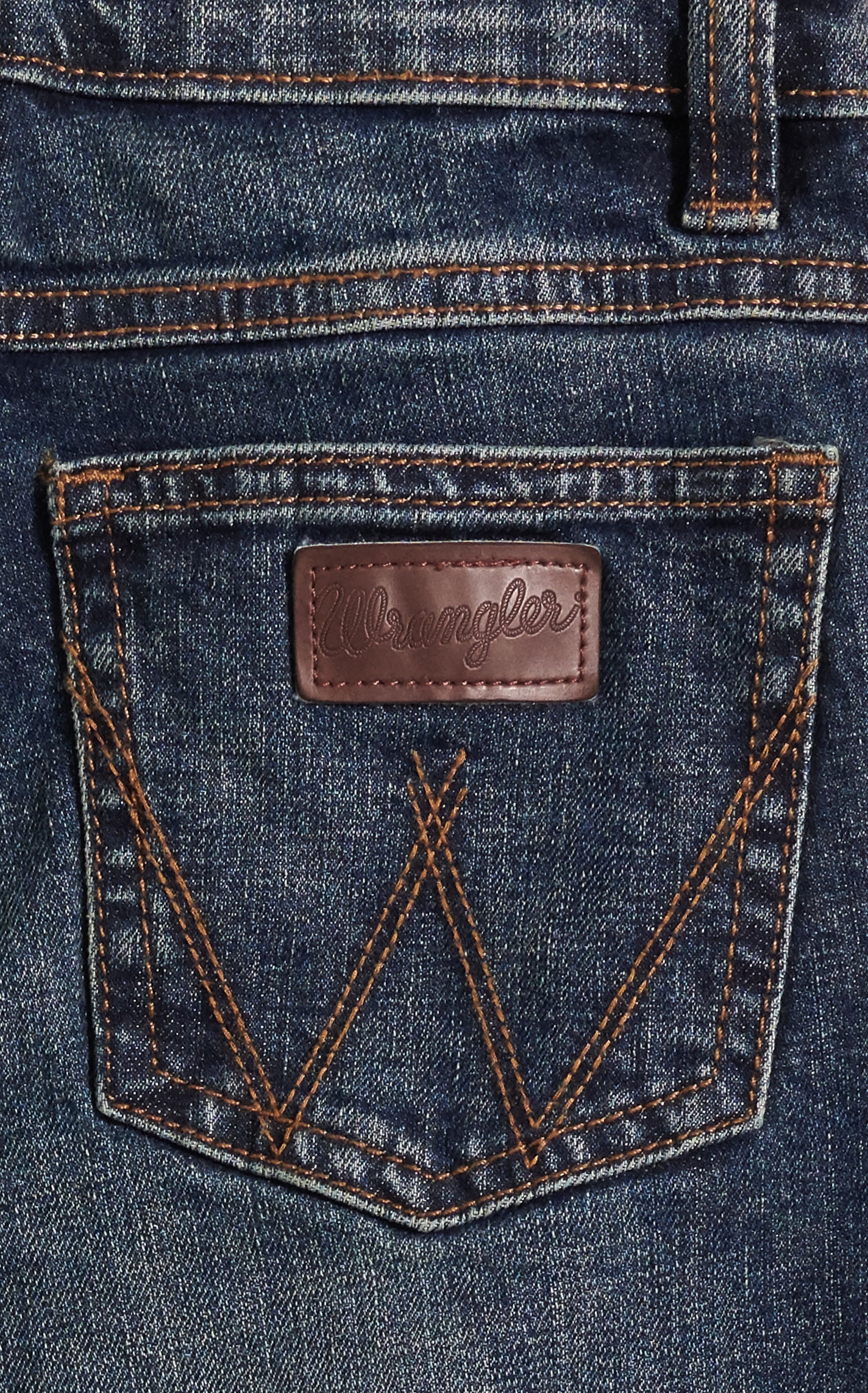 Wrangler Retro Boys' Bozeman Dark Wash Slim Fit Straight Leg Stretch Jeans (18-20) - Image 1