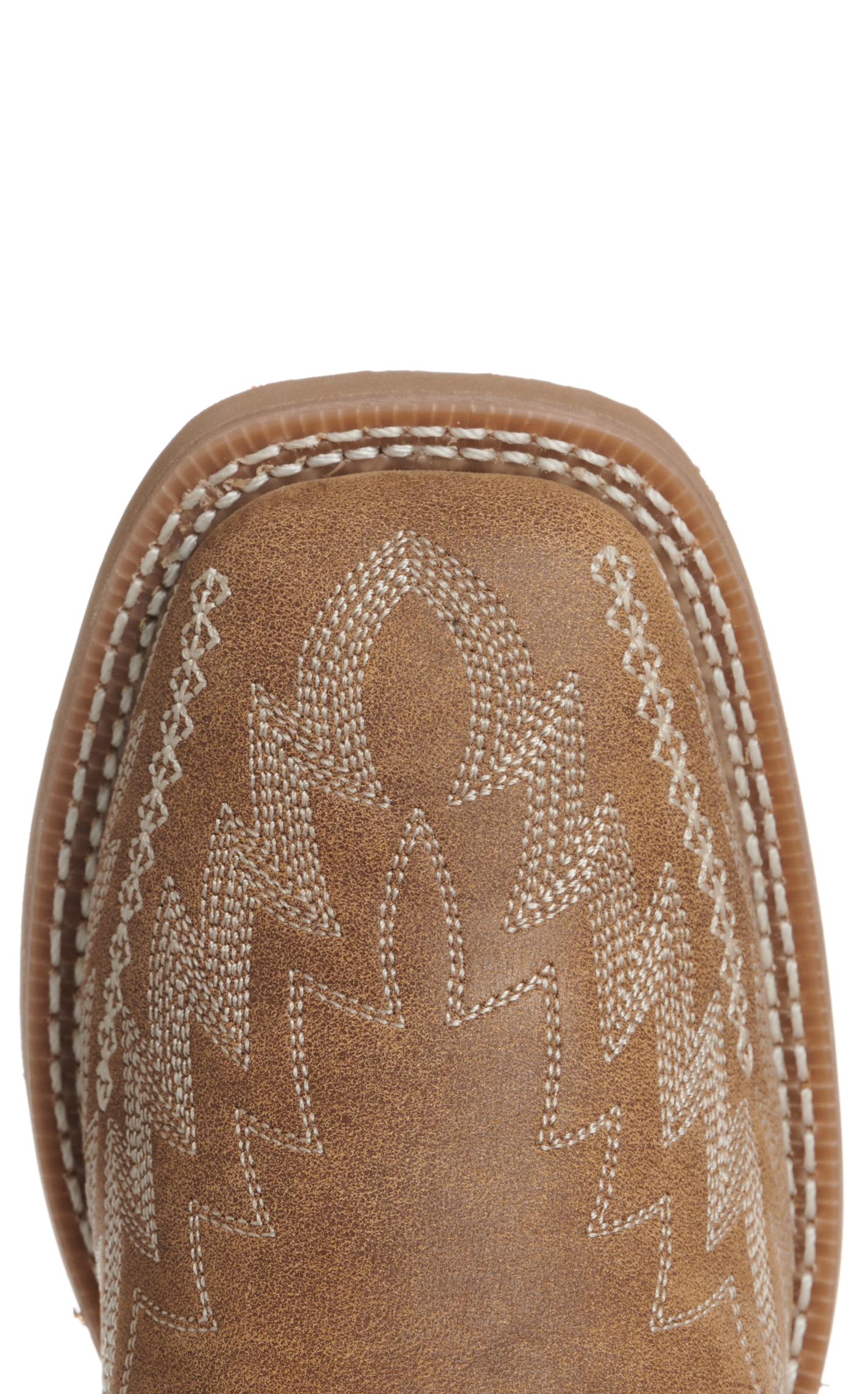 Laredo Women’s Cheyanne Tan with Fancy Stitch Wide Square Toe Cowboy Boots - Image 1