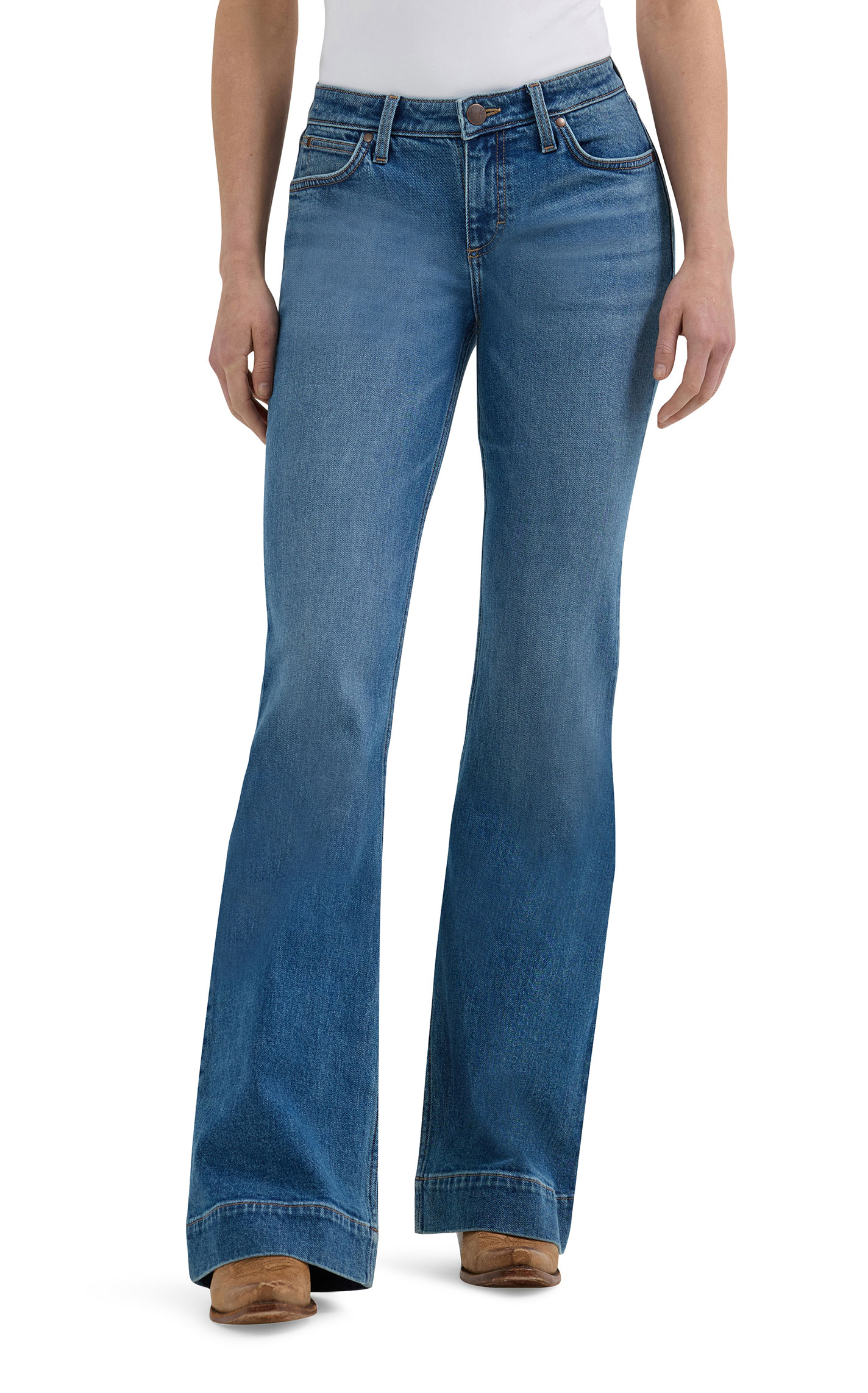 Wrangler Retro Women's Mae Allison Medium Wash Trouser Jeans - Image 1