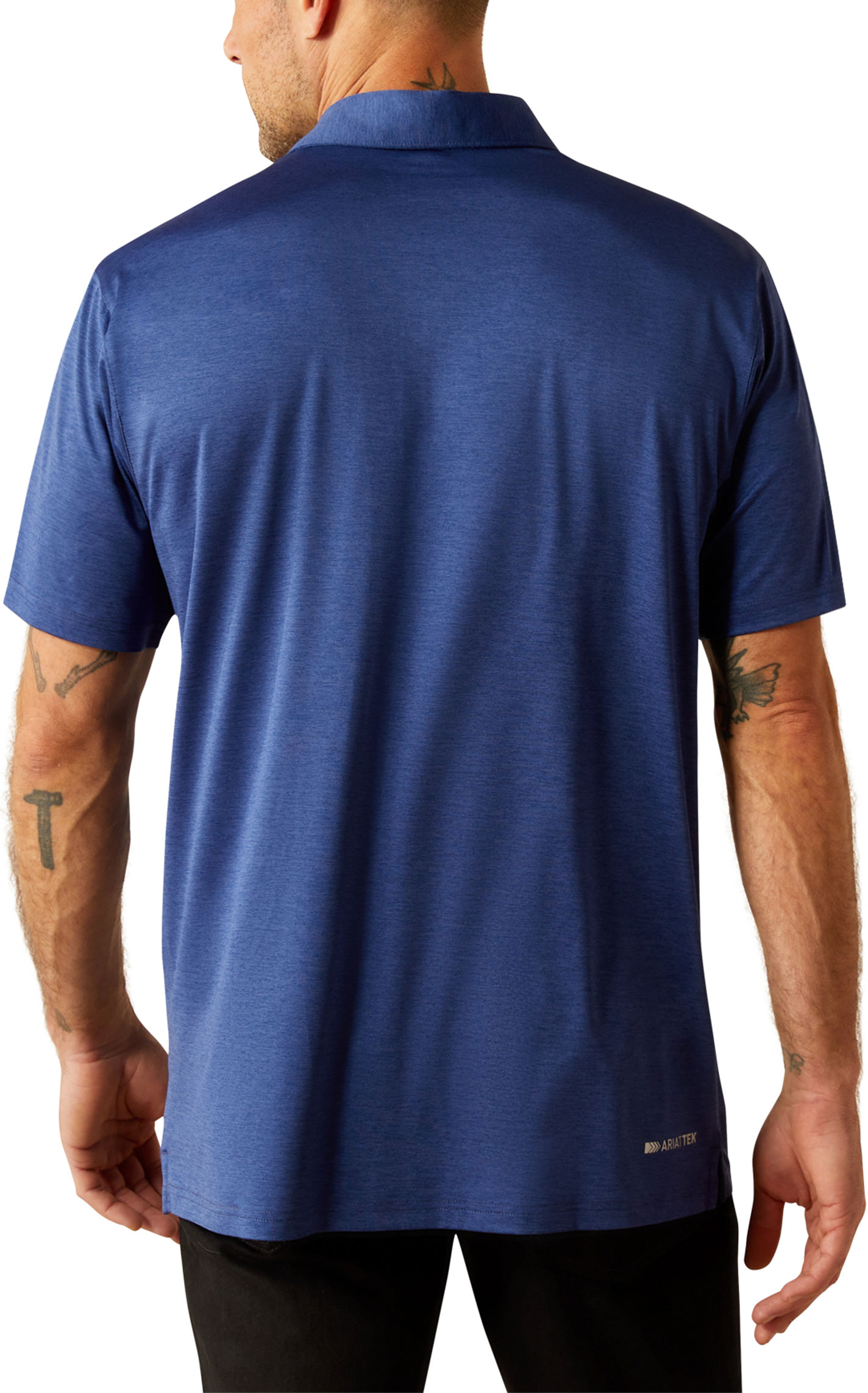 Ariat Men's AriatTEK Charger Navy Polo Shirt - Image 1