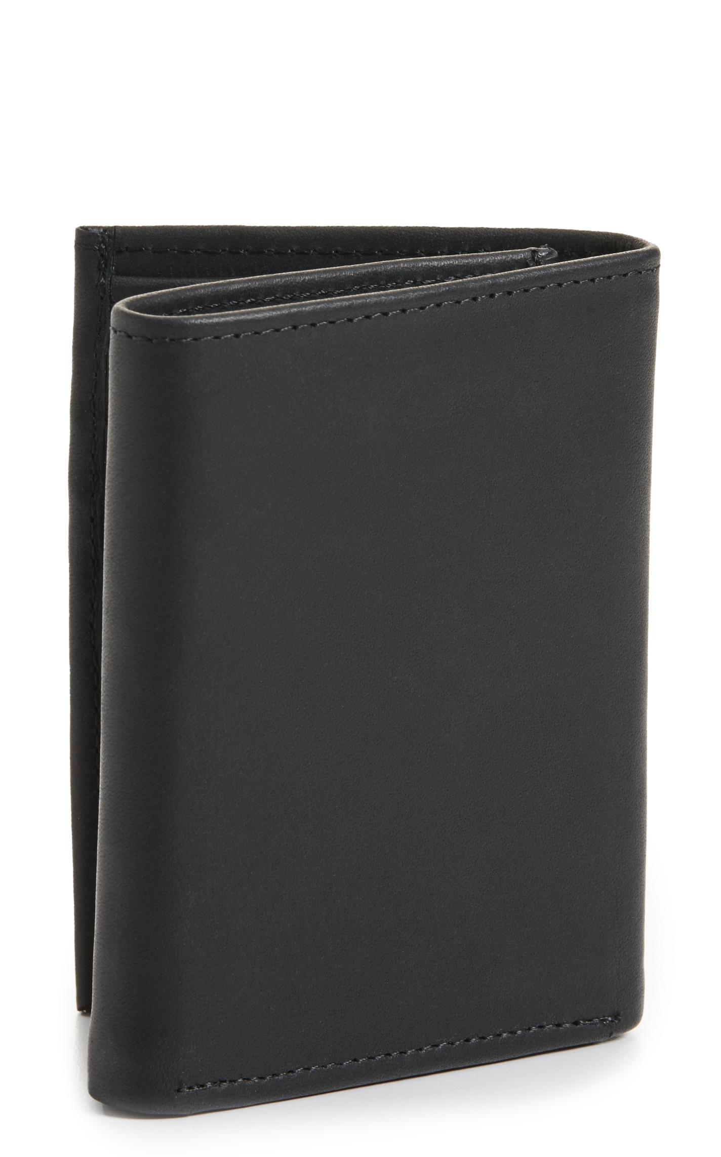 JRC & Sons Men's Black Ranch Hand Leather Trifold Wallet - Image 1