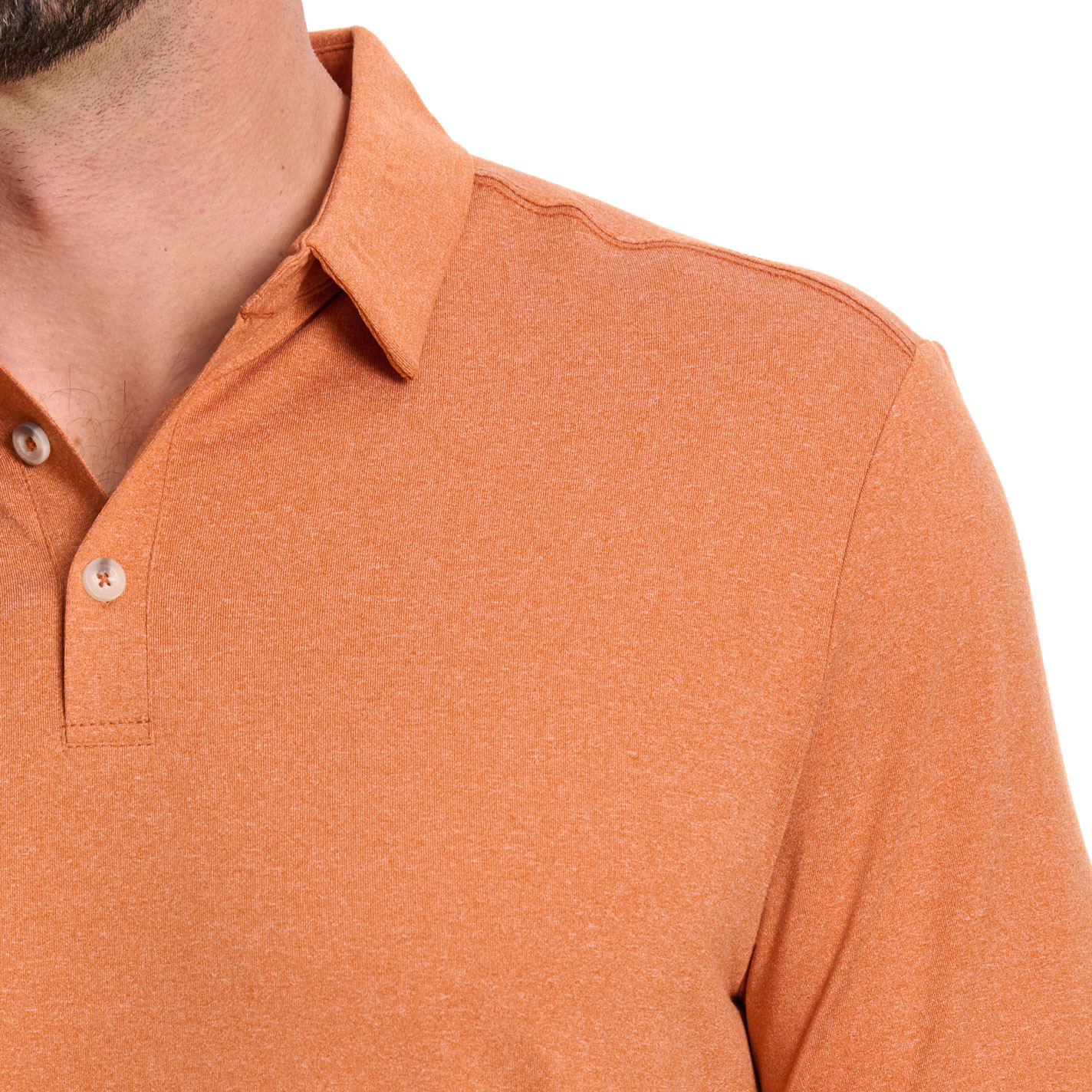 BURLEBO Men's Orange Performance Polo - Image 1