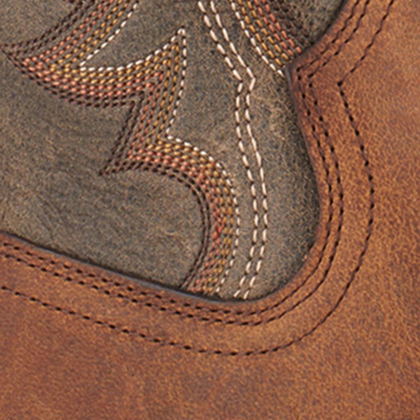 Ariat Men's Amos Sorrel Brown & Olive Wide Square Toe Cowboy Boots - Image 1