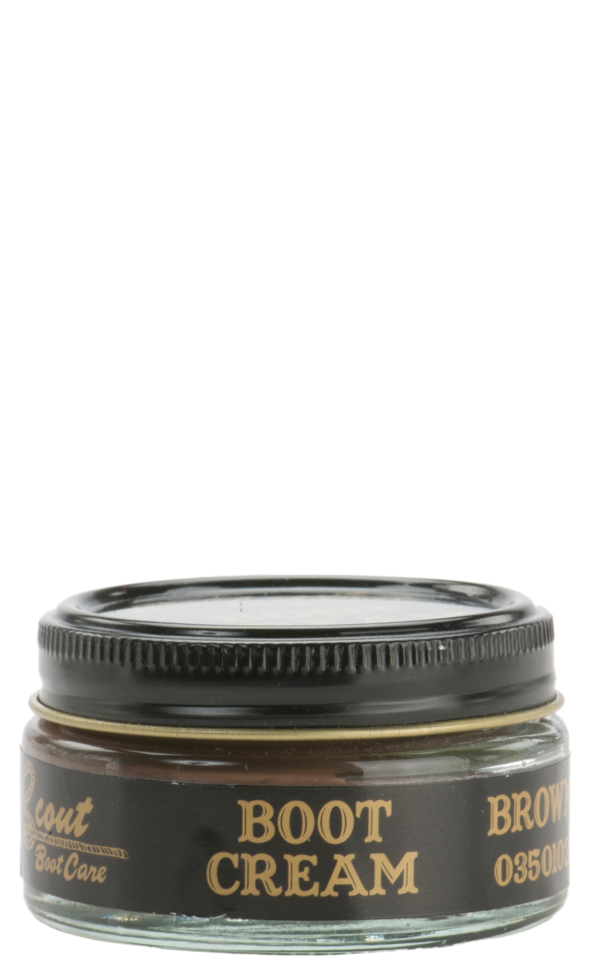 Scout Boot Care Brown Boot Cream 1.55oz Container - Image 1