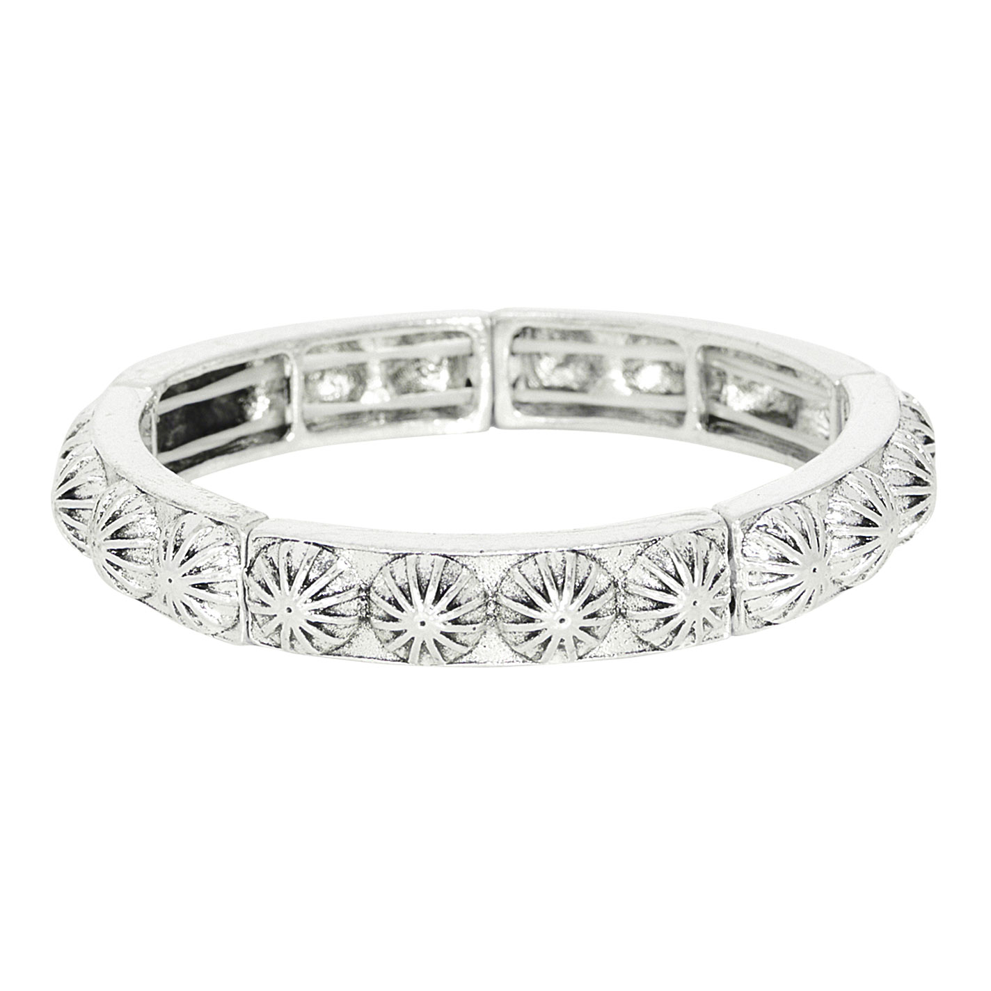 Southern Grace Silver Link Stretch Bracelet - Image 2