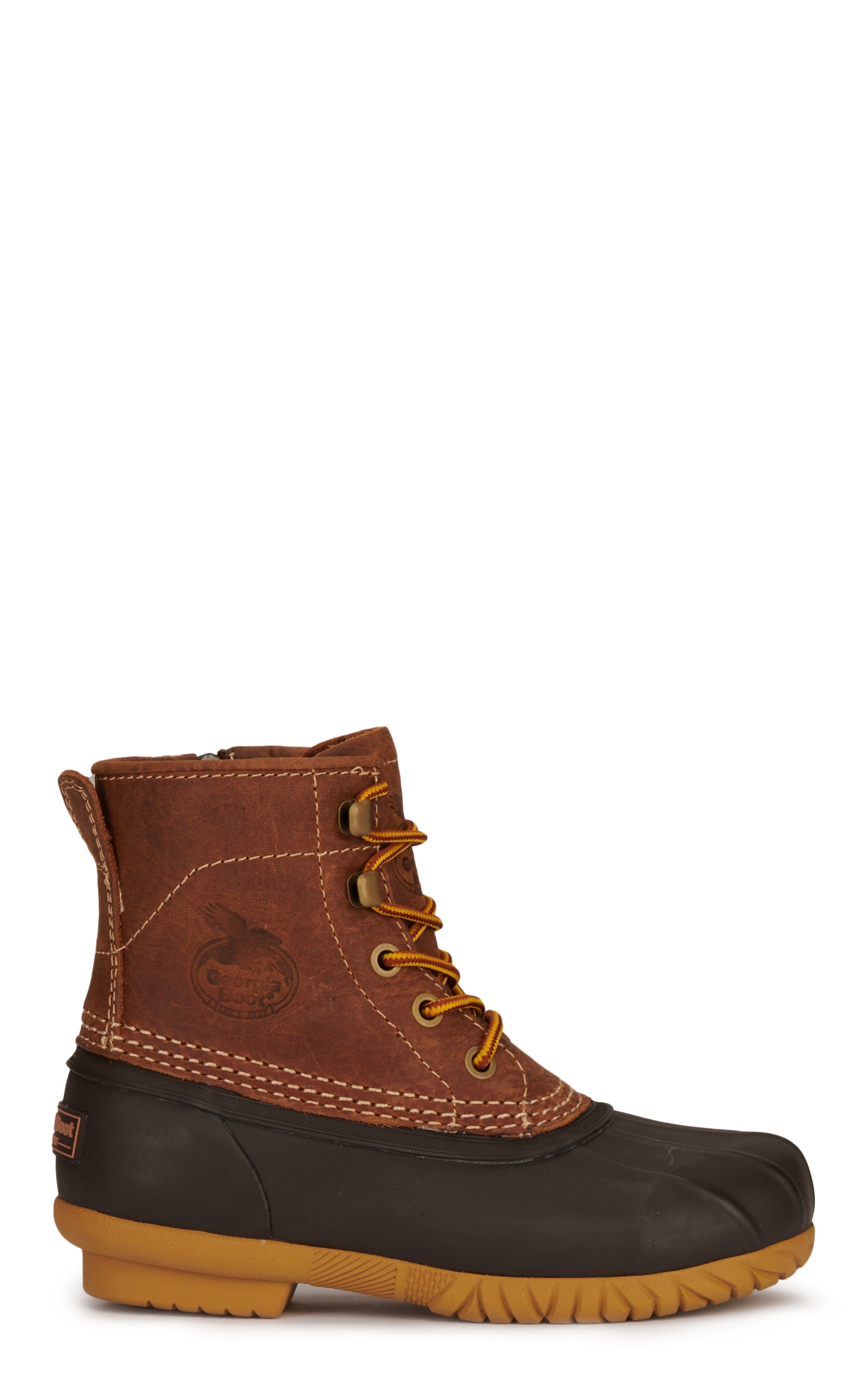 Georgia Youth Marshland Chocolate Brown and Tan Round Toe Lace Up Duck Boots - Image 1