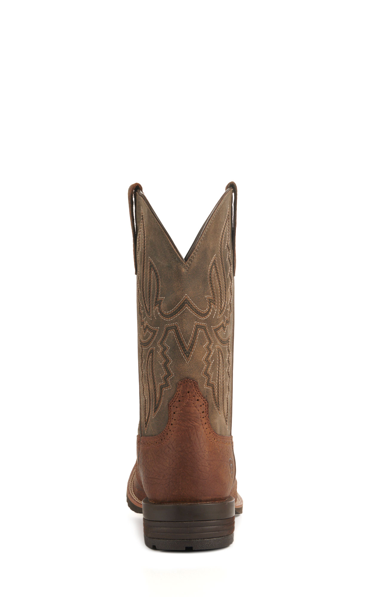 Ariat Men's Hybrid Ranchway Earth and Arizona Brown Shock Shield Square Toe Cowboy Boots - Image 1