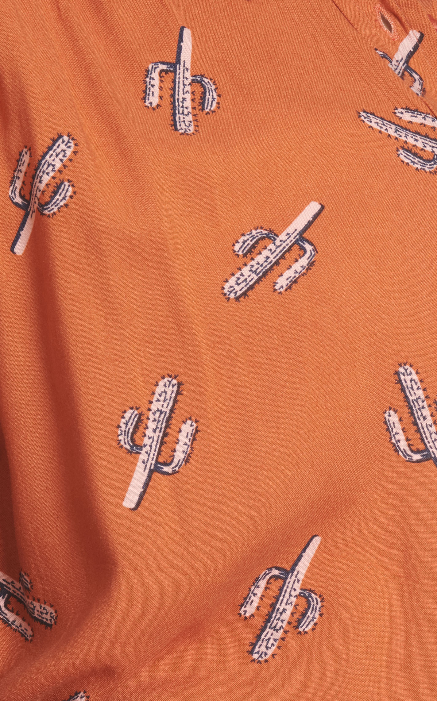 Cotton & Rye Women's Burnt Orange Cactus Print Top - Image 1