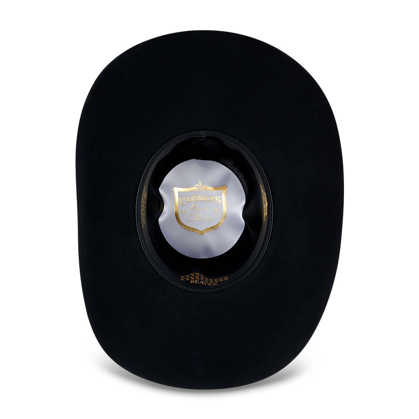 Cavender's Gold Buckle Black Open Crown 20X Felt Cowboy Hats - Image 1