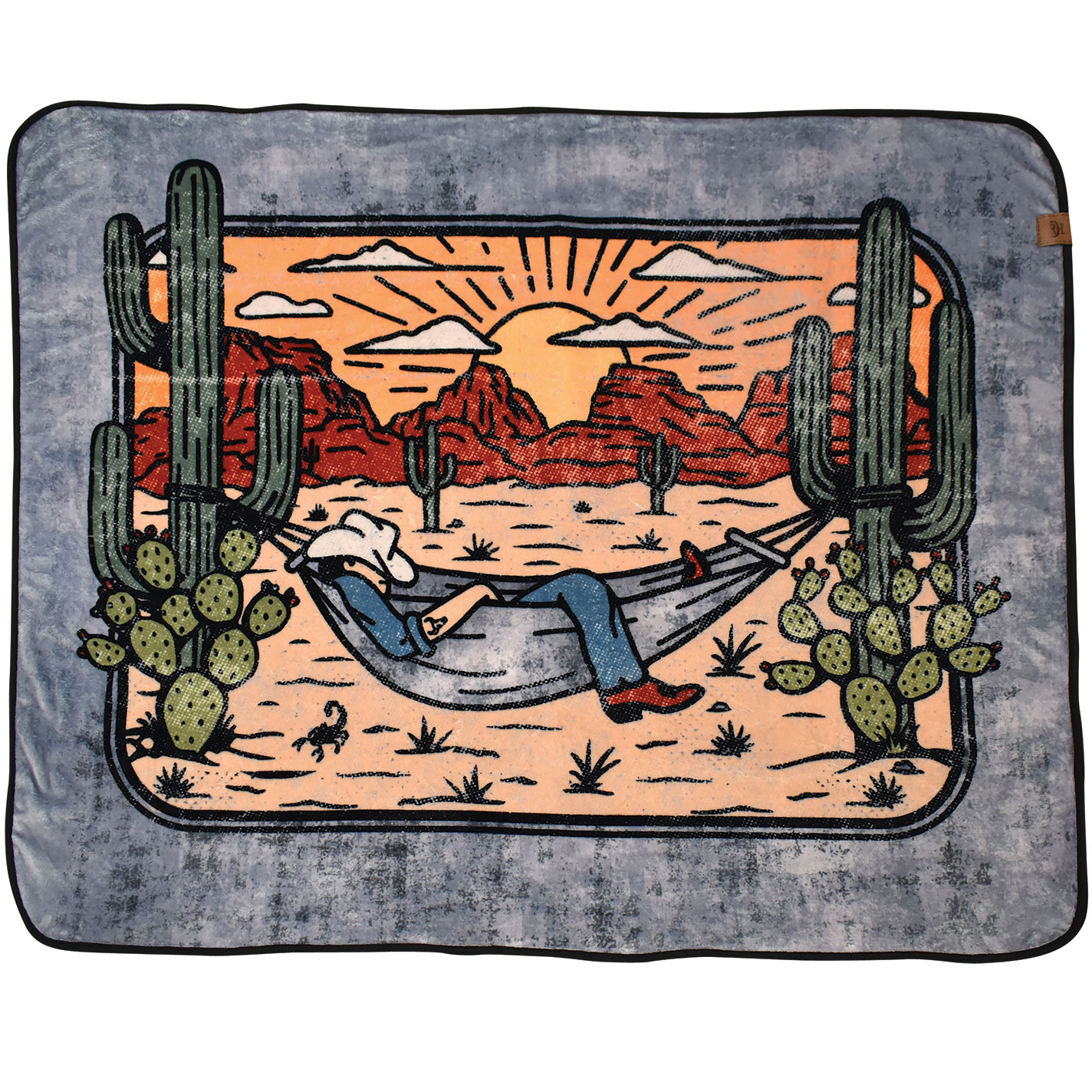 Red Dirt Hat Co. Colorful Home on The Range Fleece Blanket - Image 1