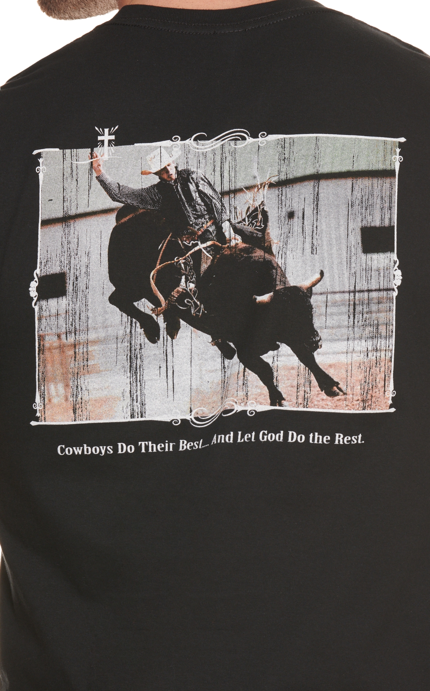 Cowboy Hardware Men's Black Cowboys Do Their Best Short Sleeve T-Shirt - Image 1
