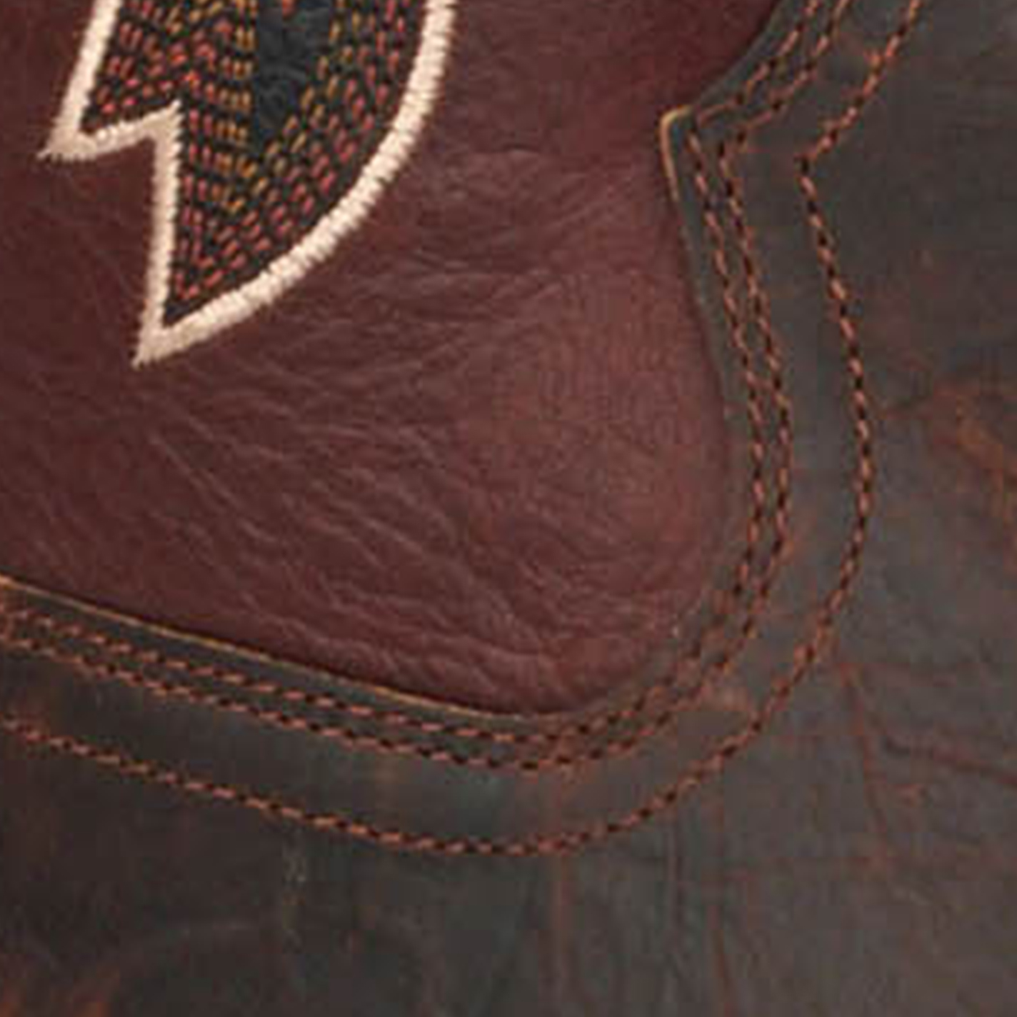 Ariat Men's Pay Window Tobacco Brown and Dark Red Shock Shield Wide Square Toe Cowboy Boots - Image 1
