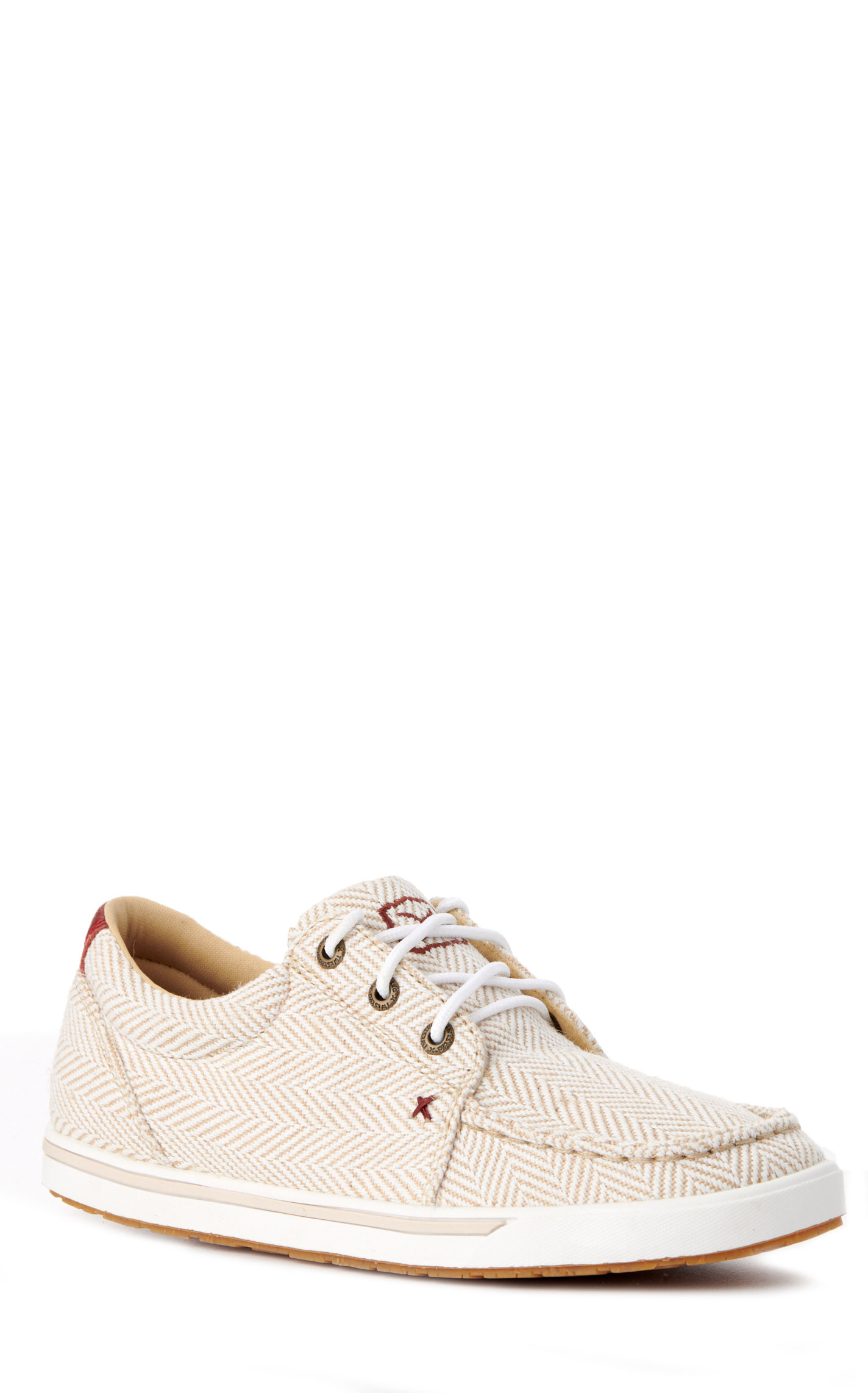 Twisted X Women's Kicks Sand and White Herringbone Lace Up Casual Shoes - Image 1