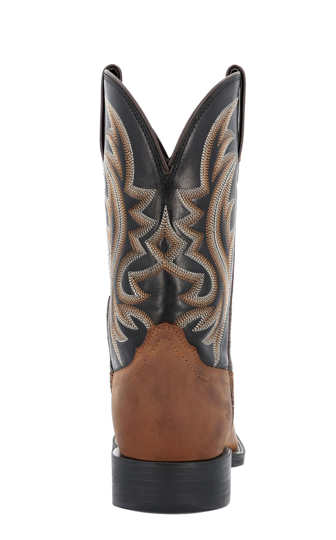 Durango Men’s Dark Brown & Black Shylo Wide Square Toe Cowboy Boots - Image 6