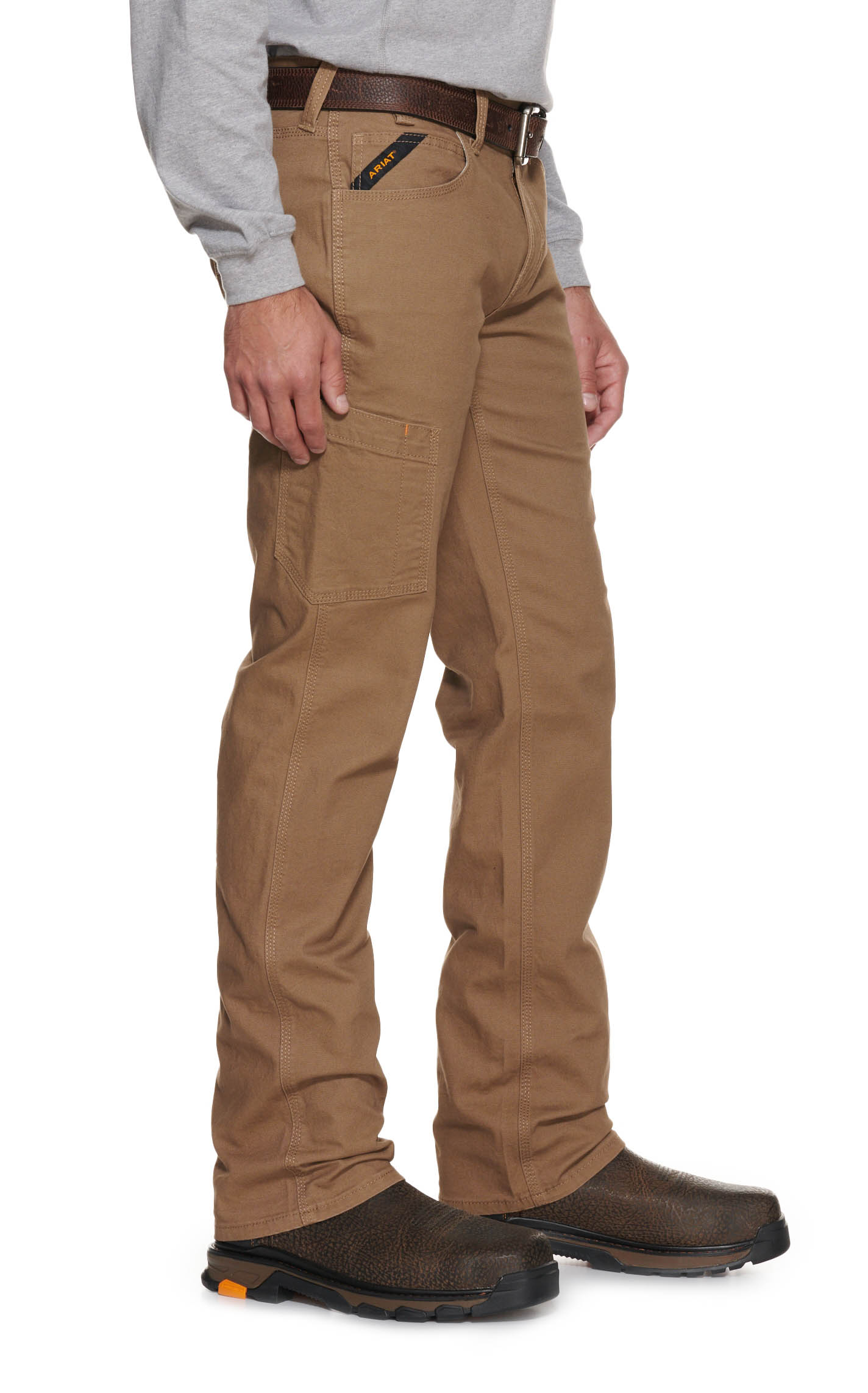 Ariat Men's Rebar M7 Field Khaki DuraStretch Slim Fit Straight Leg Work Pants - Image 1