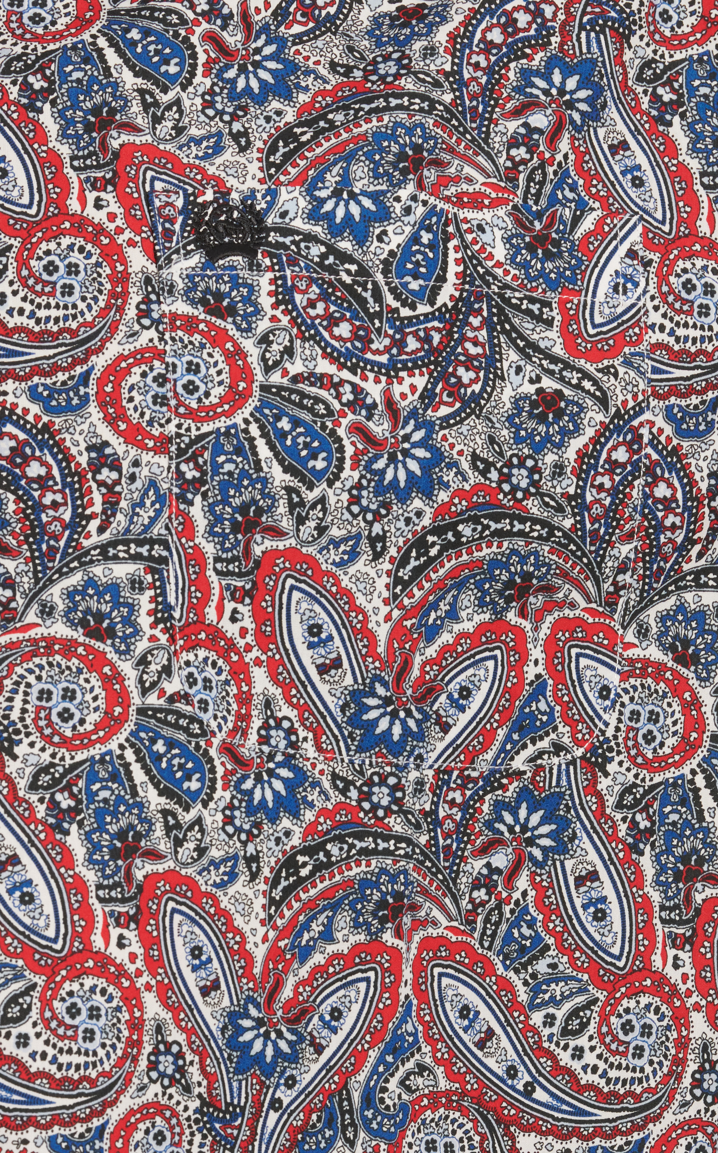 Cinch Men's Royal Blue & Red Paisley Long Sleeve Western Shirt - Image 1