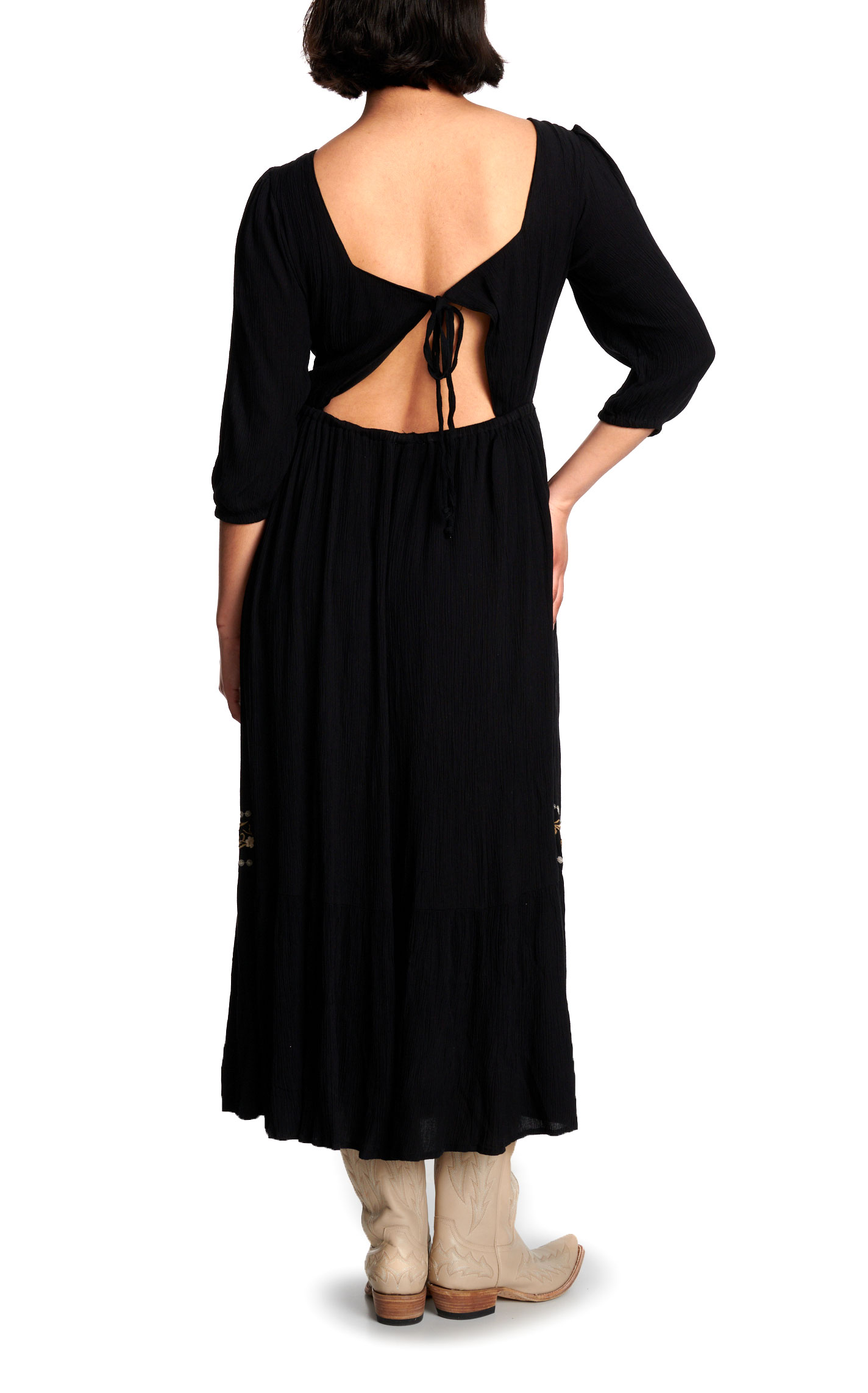 Cotton & Rye Women's Black Embroidered Dress - Image 1