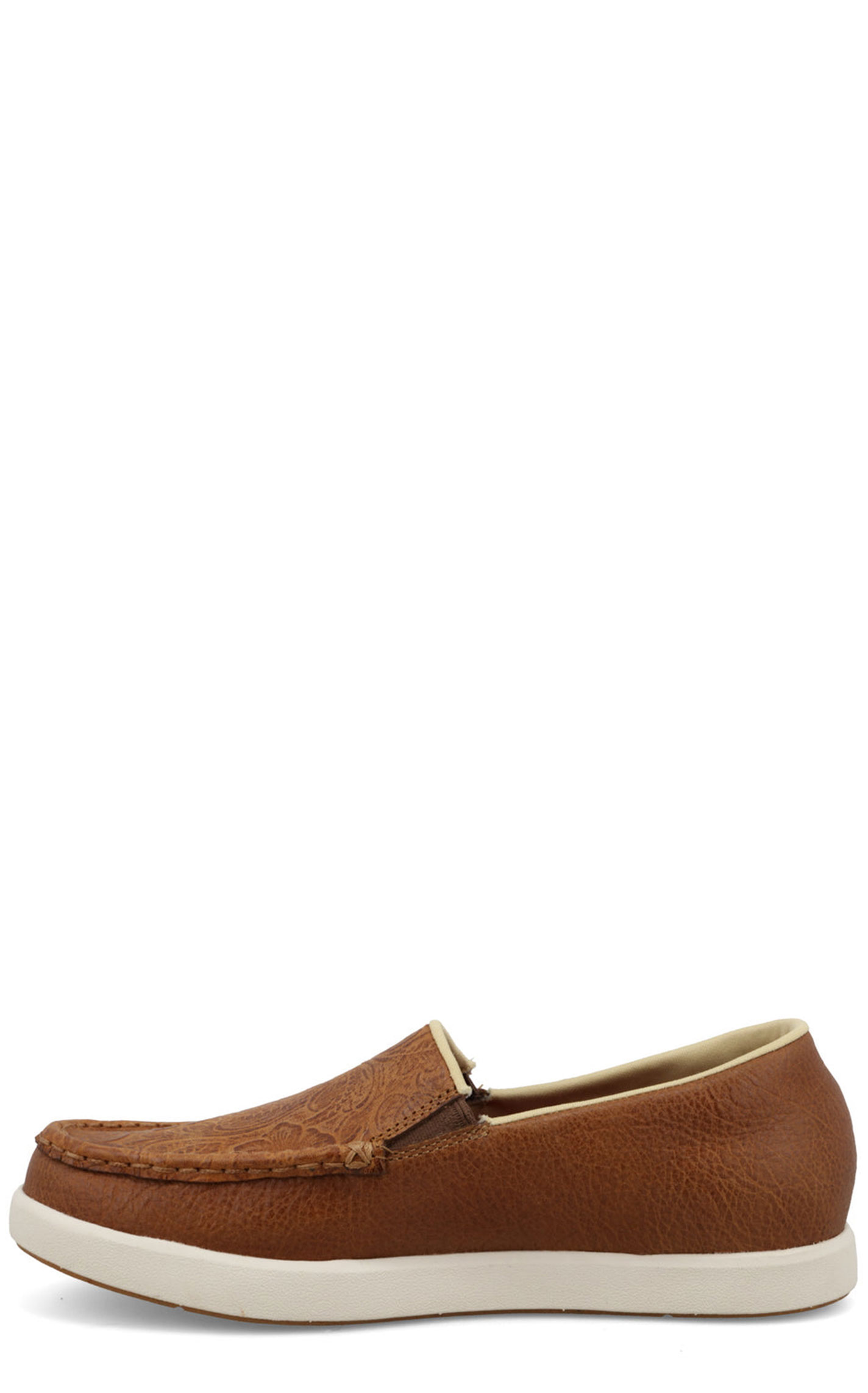 Twisted X Women's Cashew Leather Slip-On Ultralite X Tooled Casual Shoe - Image 1