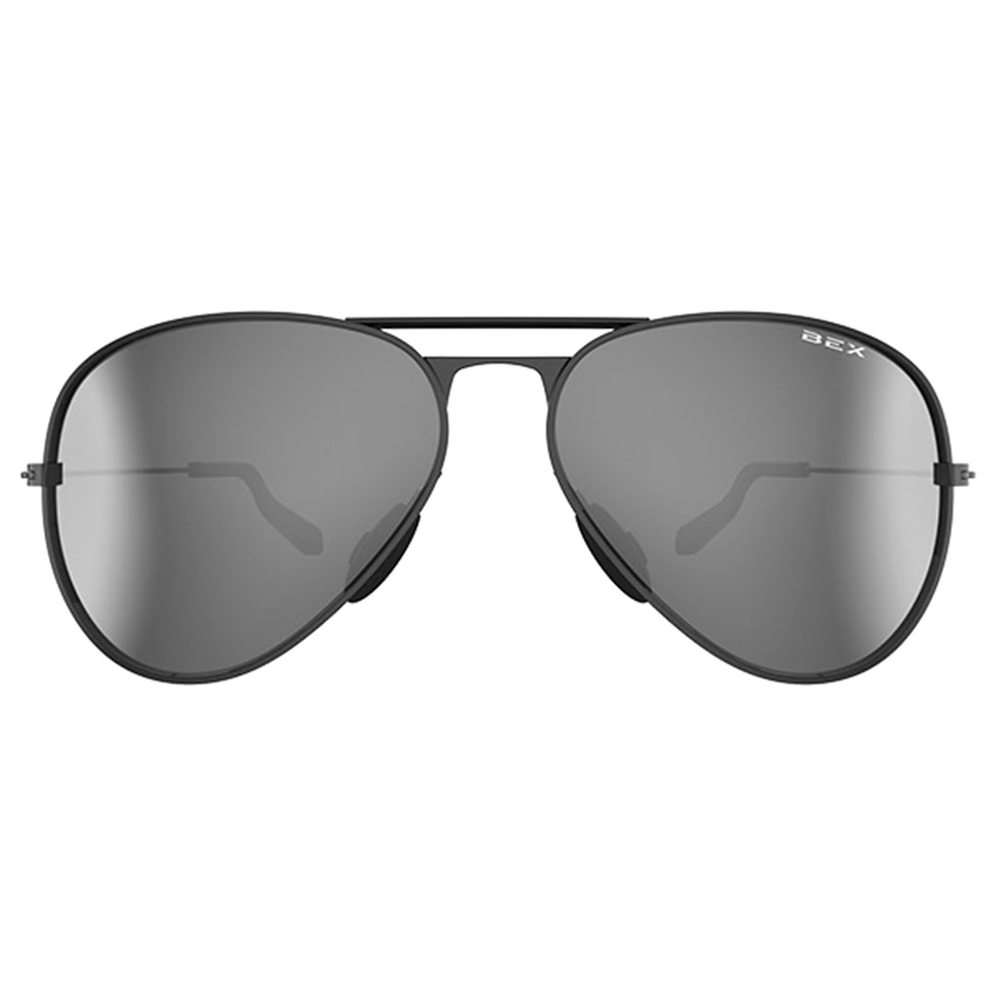 BEX Wesley Black Gray & Silver Aviator Sunglasses - Image 1