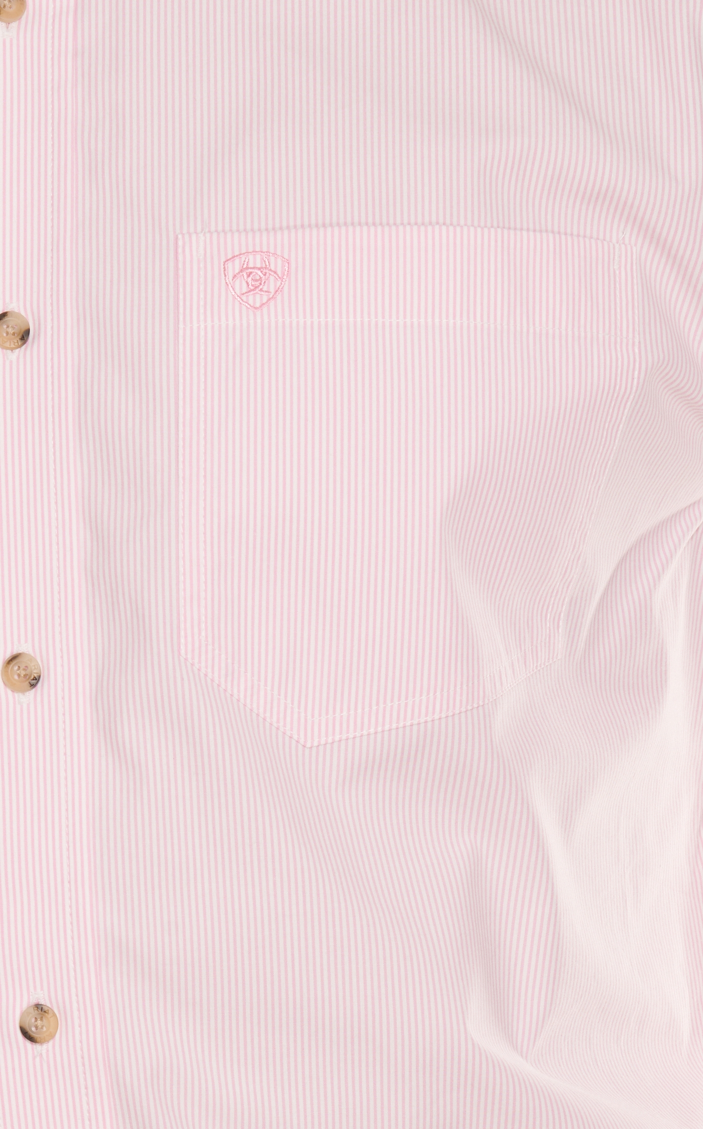 Ariat Pro Series Men's Pink Mini Stripes Western Shirt - Image 1