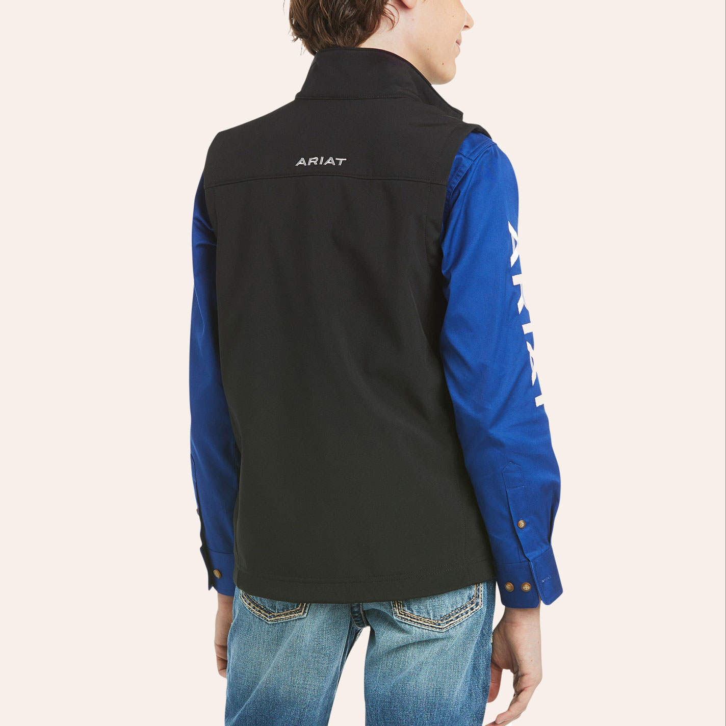 Ariat Youth Vernon Black Bonded Vest - Image 1