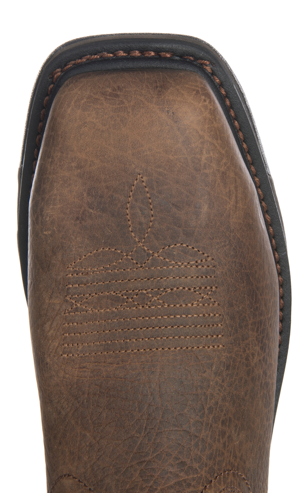 Ariat Men's WorkHog Patriot Earth Brown and Sand with Flag Patch Square Steel Toe Work Boot - Image 1