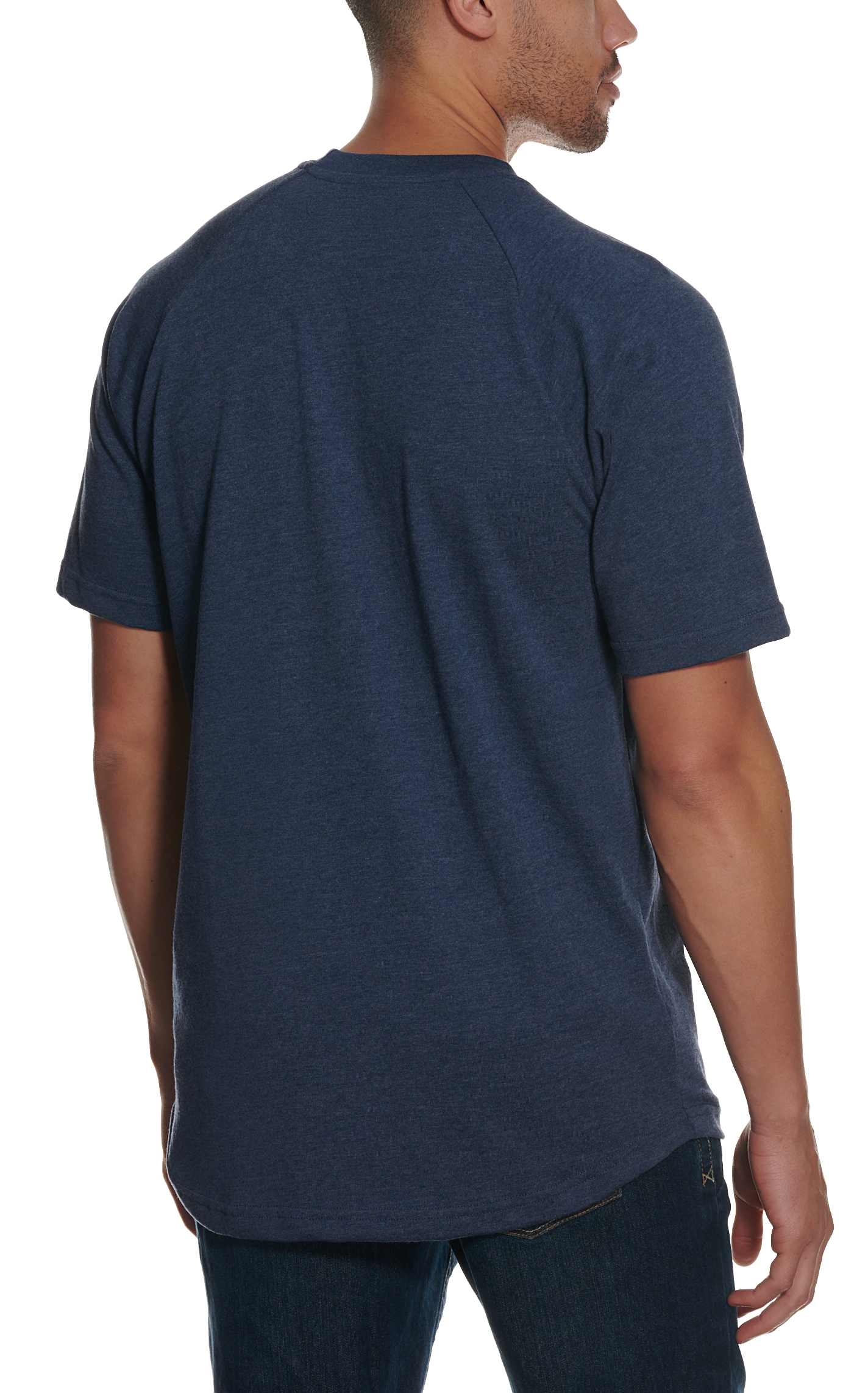 Ariat Men's Rebar Cotton Strong Navy Blue Short Sleeve T-Shirt - Image 1