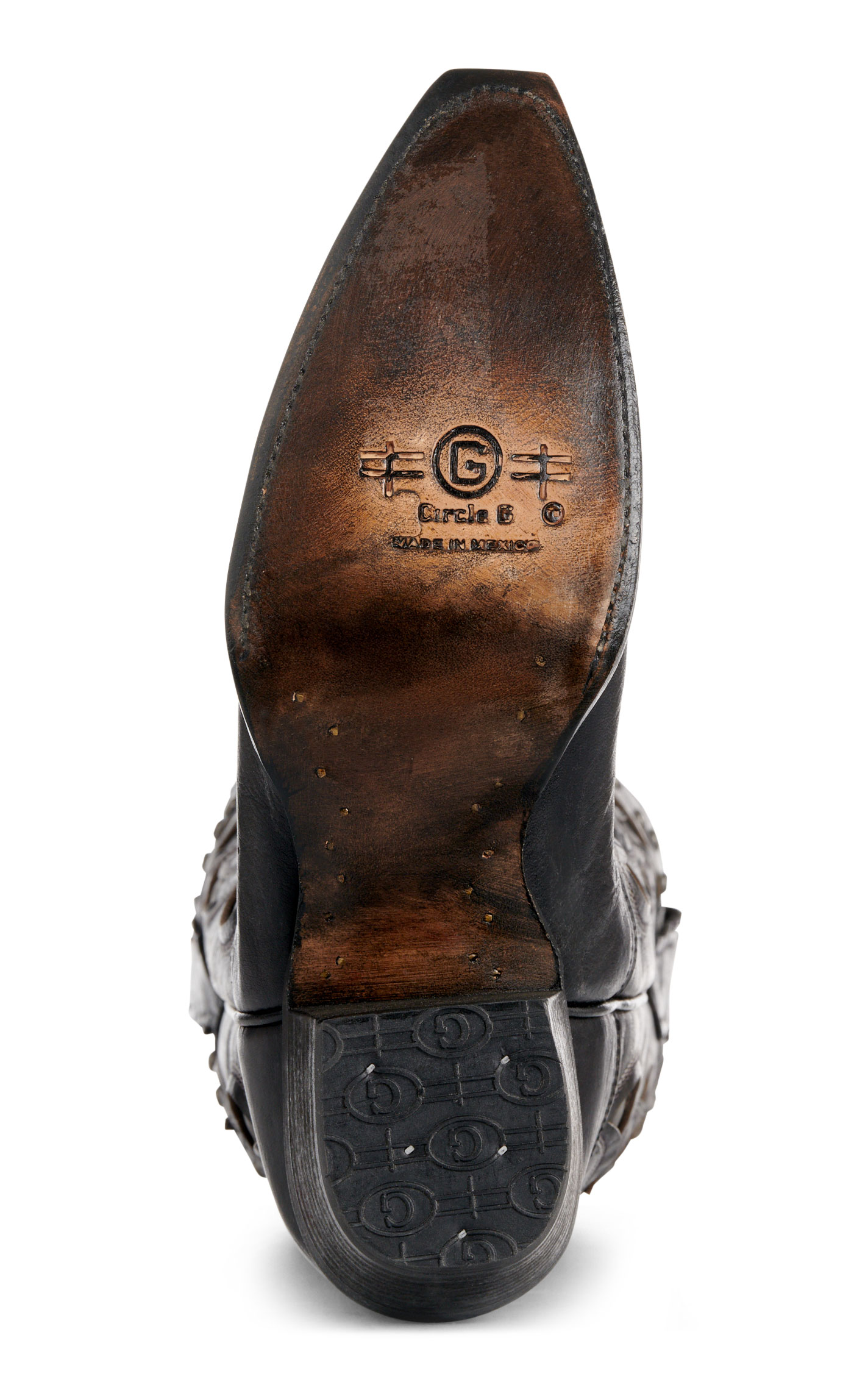 Circle G By Corral Women's Black Stitched & Inlay Snip Toe Cowboy Boots - Image 1