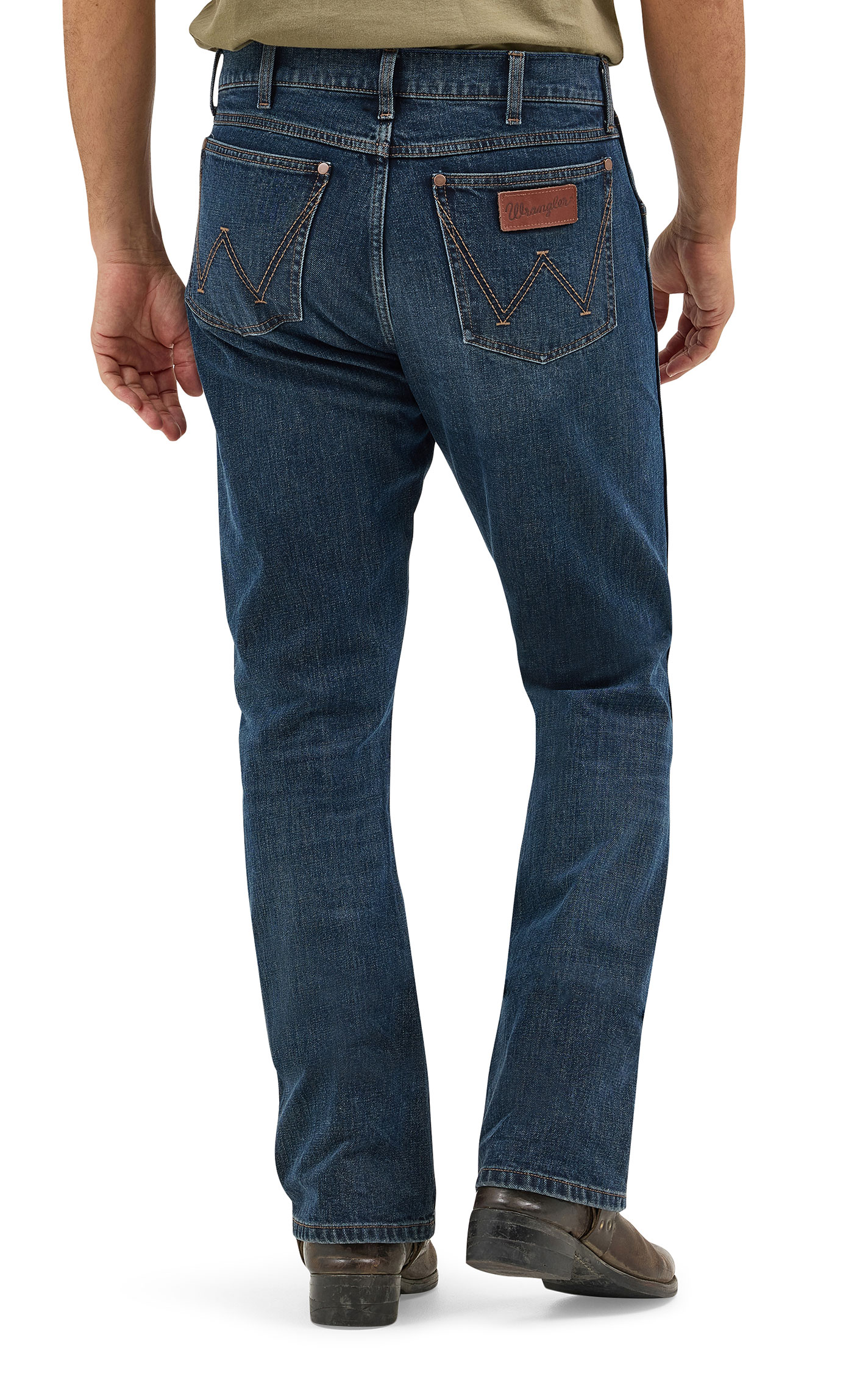 Wrangler Retro Men's Oakdale Dark Wash Slim Fit Bootcut Jeans - Image 1