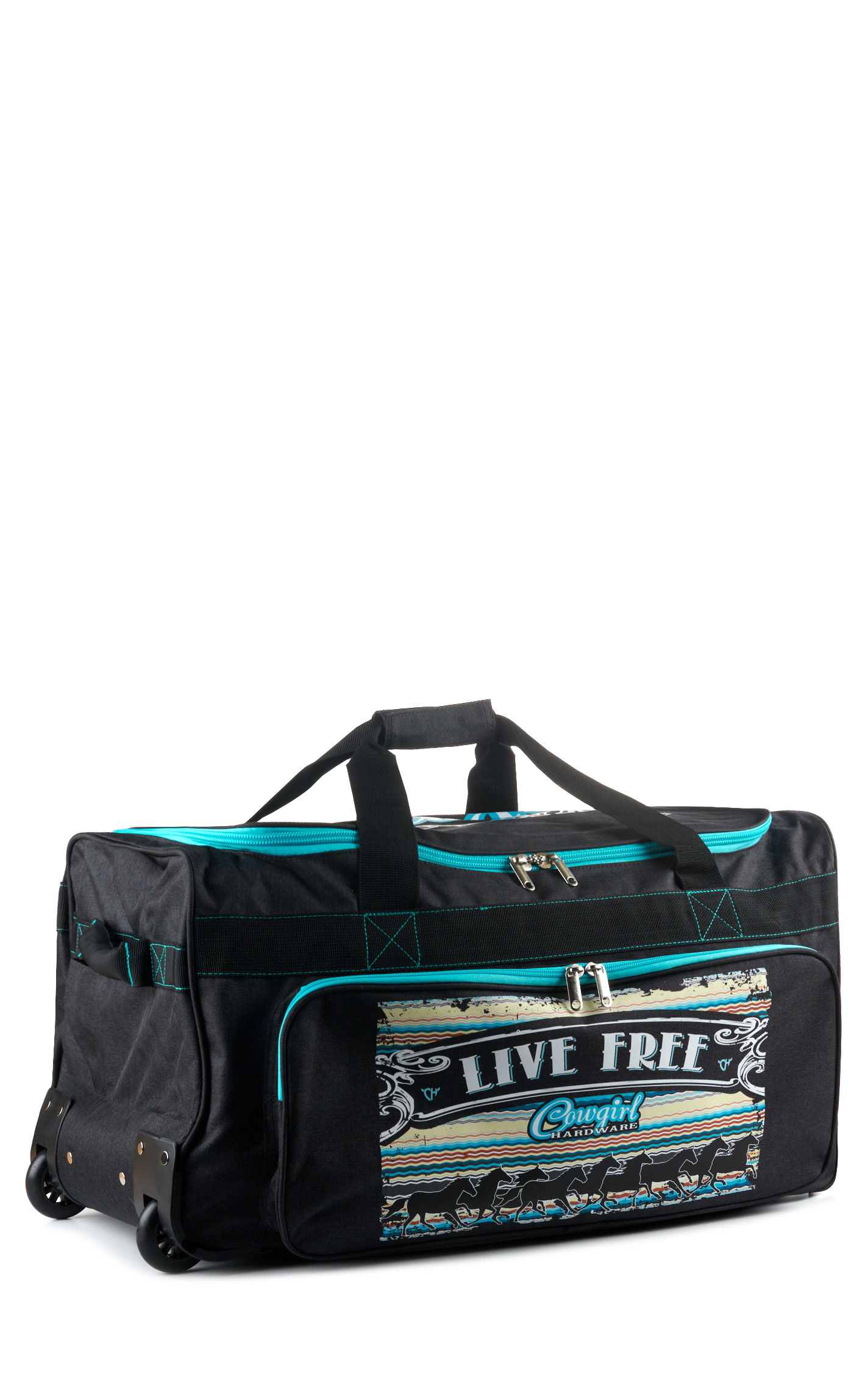 Cowgirl Hardware Charcoal and Turquoise Live Free 26\