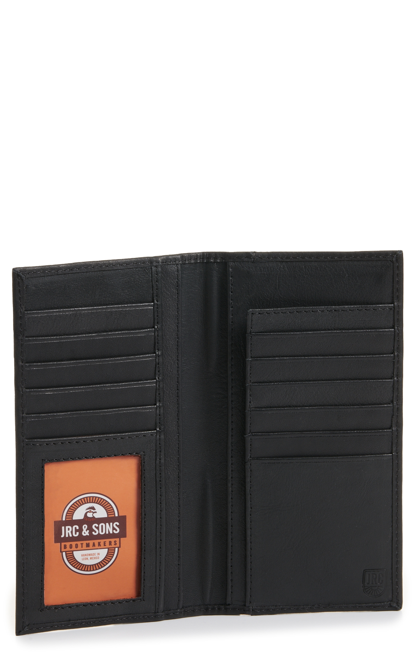 JRC & Sons Men's Black Ranch Hand Leather Rodeo Wallet - Image 1