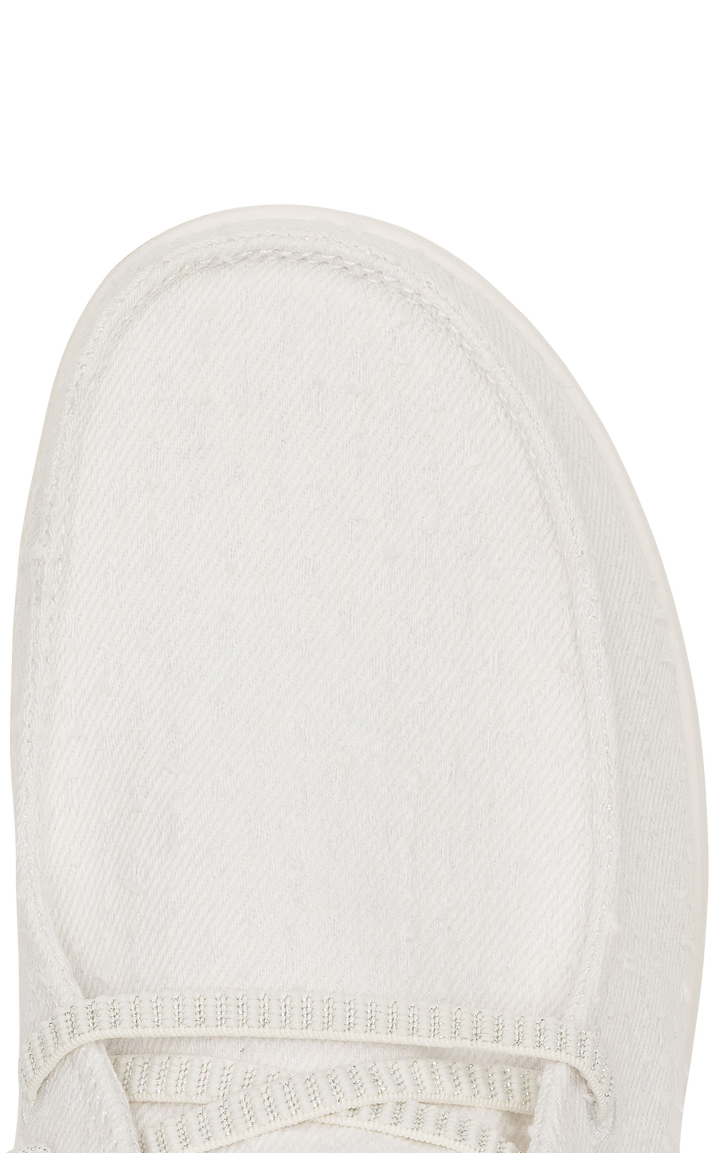 Hey Dude Women’s Wendy White Espadrille Woven Lace Up Moc Toe Casual Shoes - Image 1