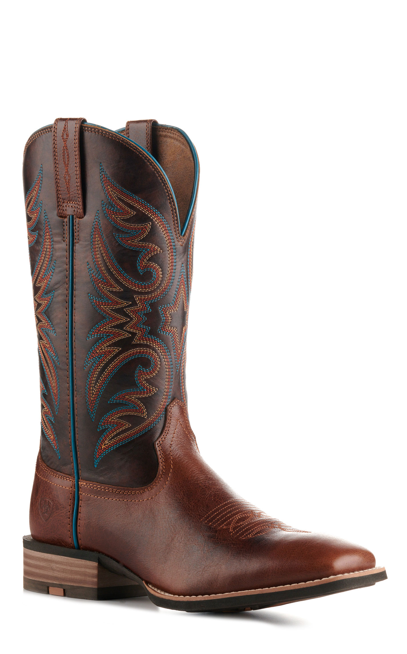 Ariat Men's Ricochet Gingersnap and Marble Brown SmartLite Wide Square Toe Cowboy Boots - Image 1
