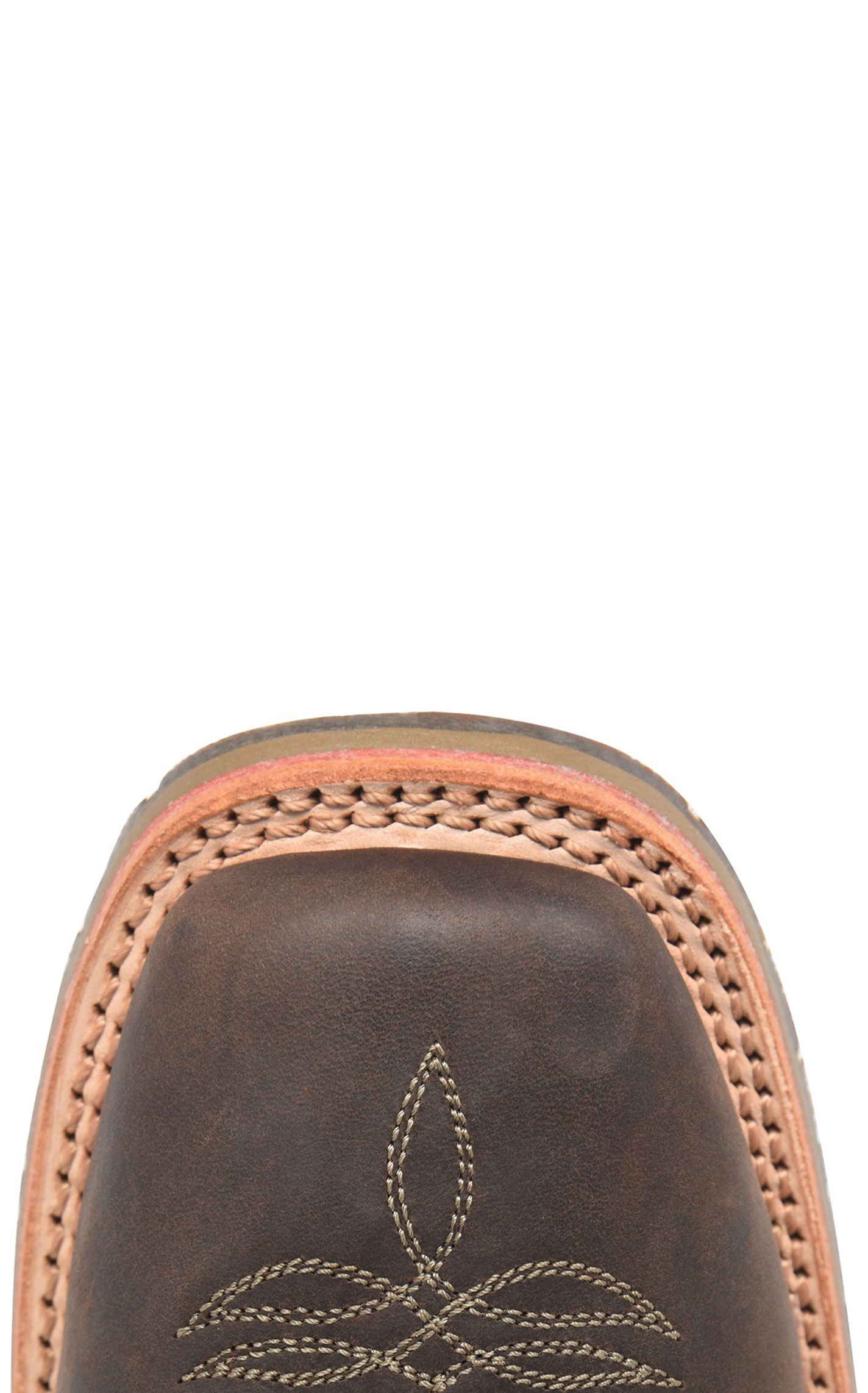 Double H Men’s Almond Barnyard Camel ICE Collection Leather Square Toe Cowboy Boots - Image 1