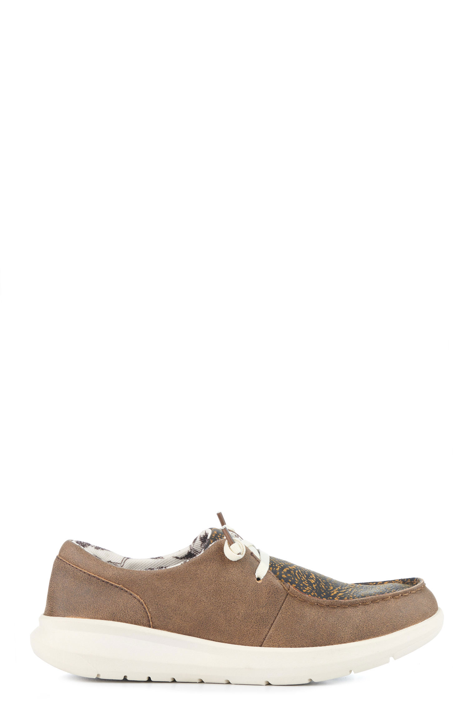 Ariat Women's Hilo Brown Bomber and Distressed Hide Moc Toe Lace Up Casual Shoe - Image 1