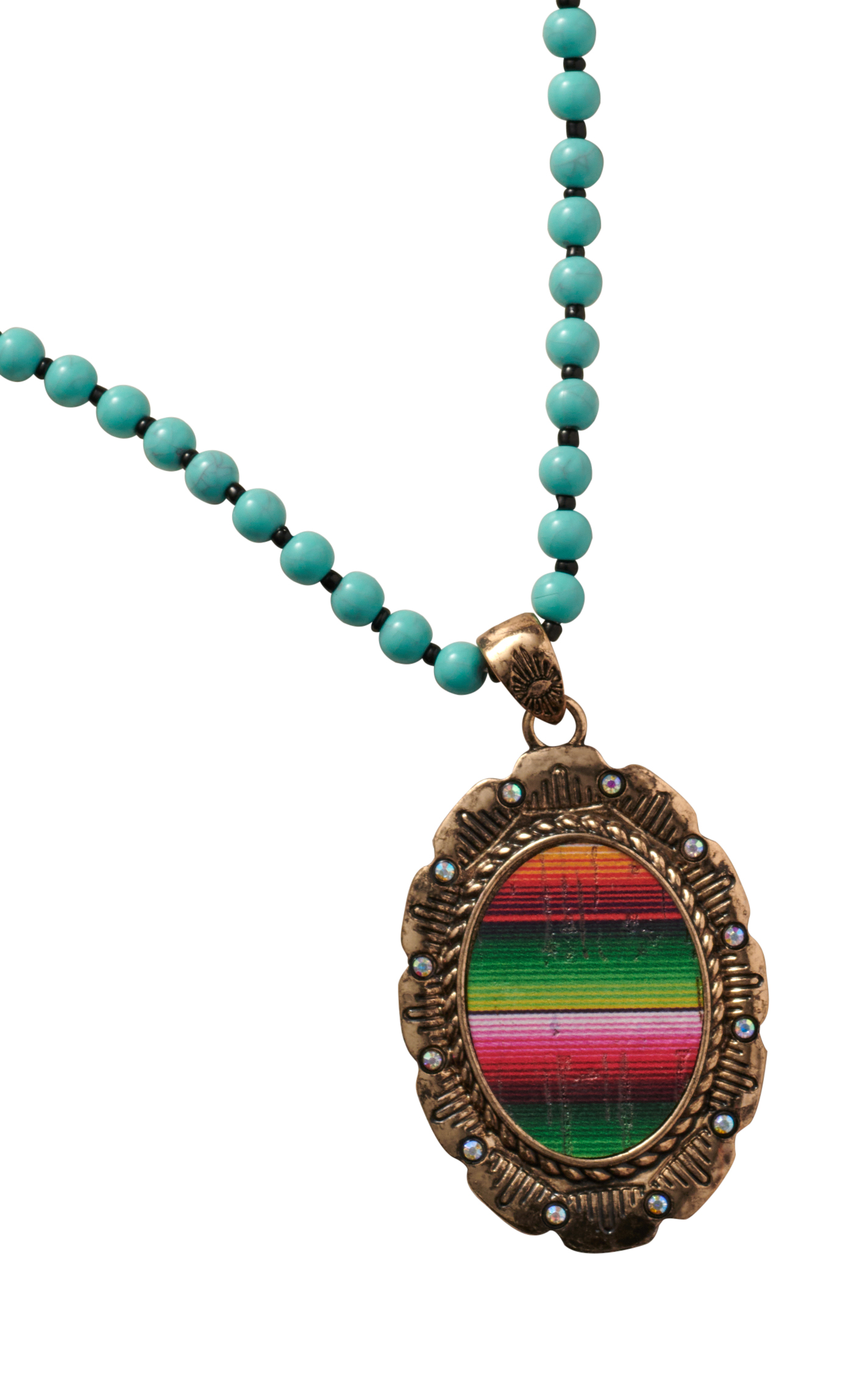 806 by Pink Panache Conchos & Serape Oval Earrings - Image 1
