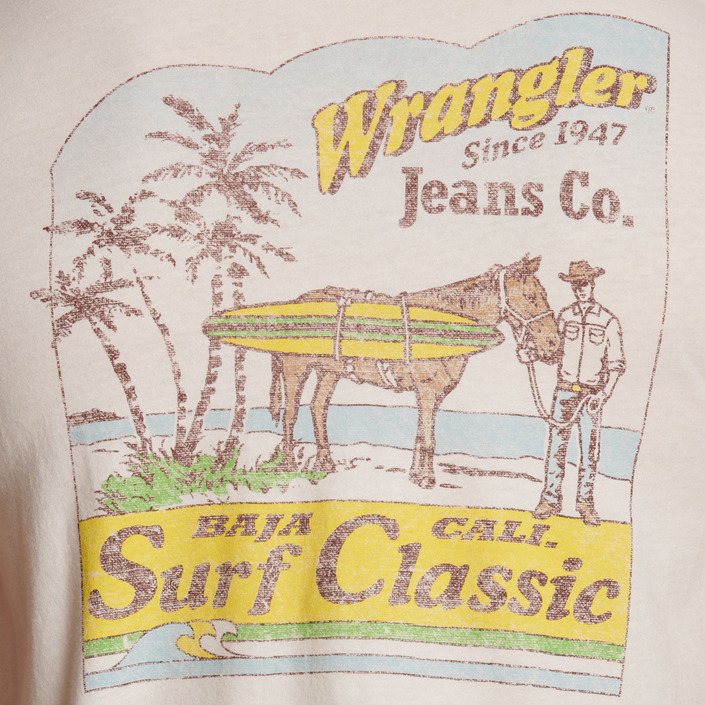 Wrangler Men's Cream Logo Graphic T-Shirt - Image 2